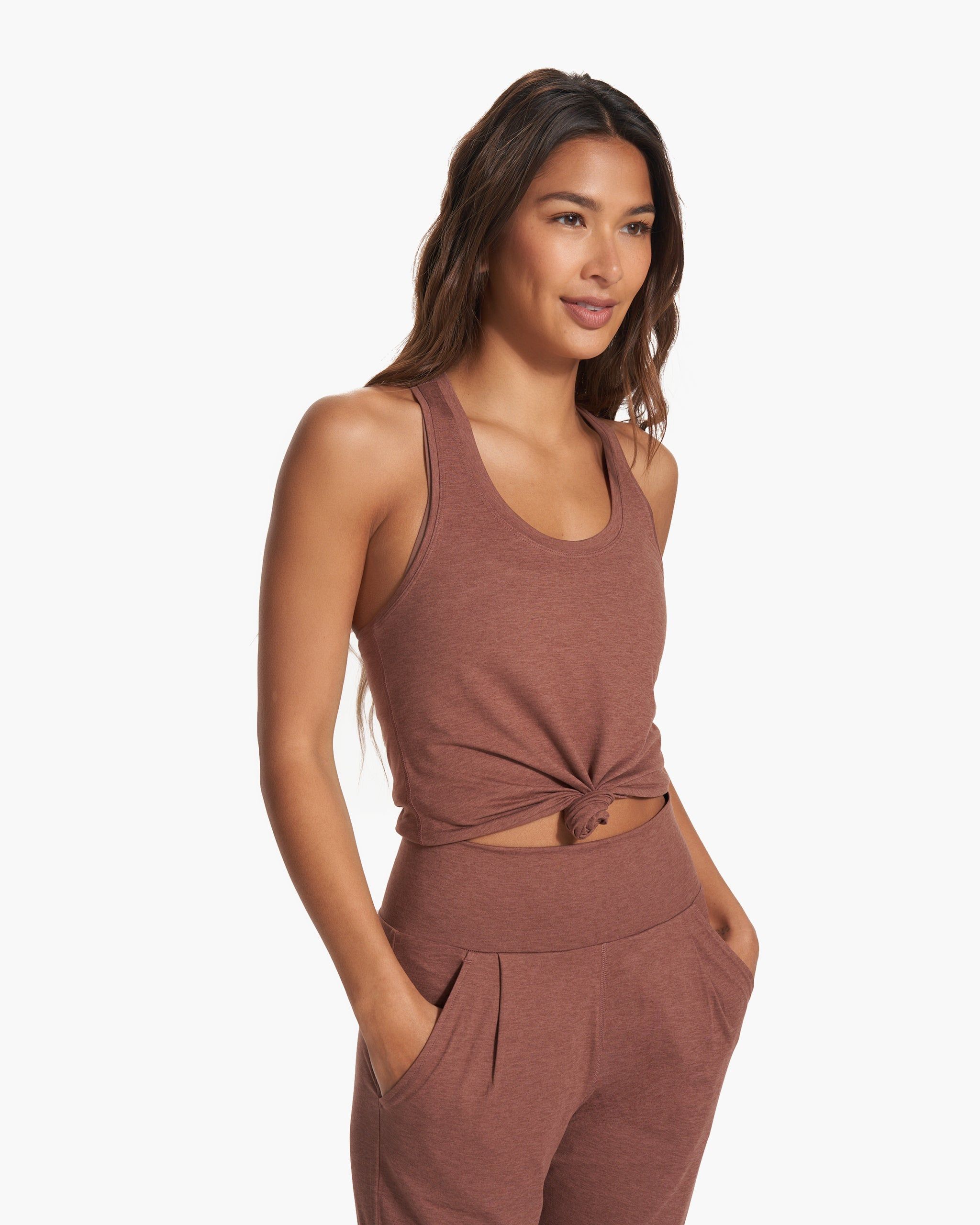 Lux Performance Tank | Hazelnut Heather sold by Vuori product image thumbnail 4
