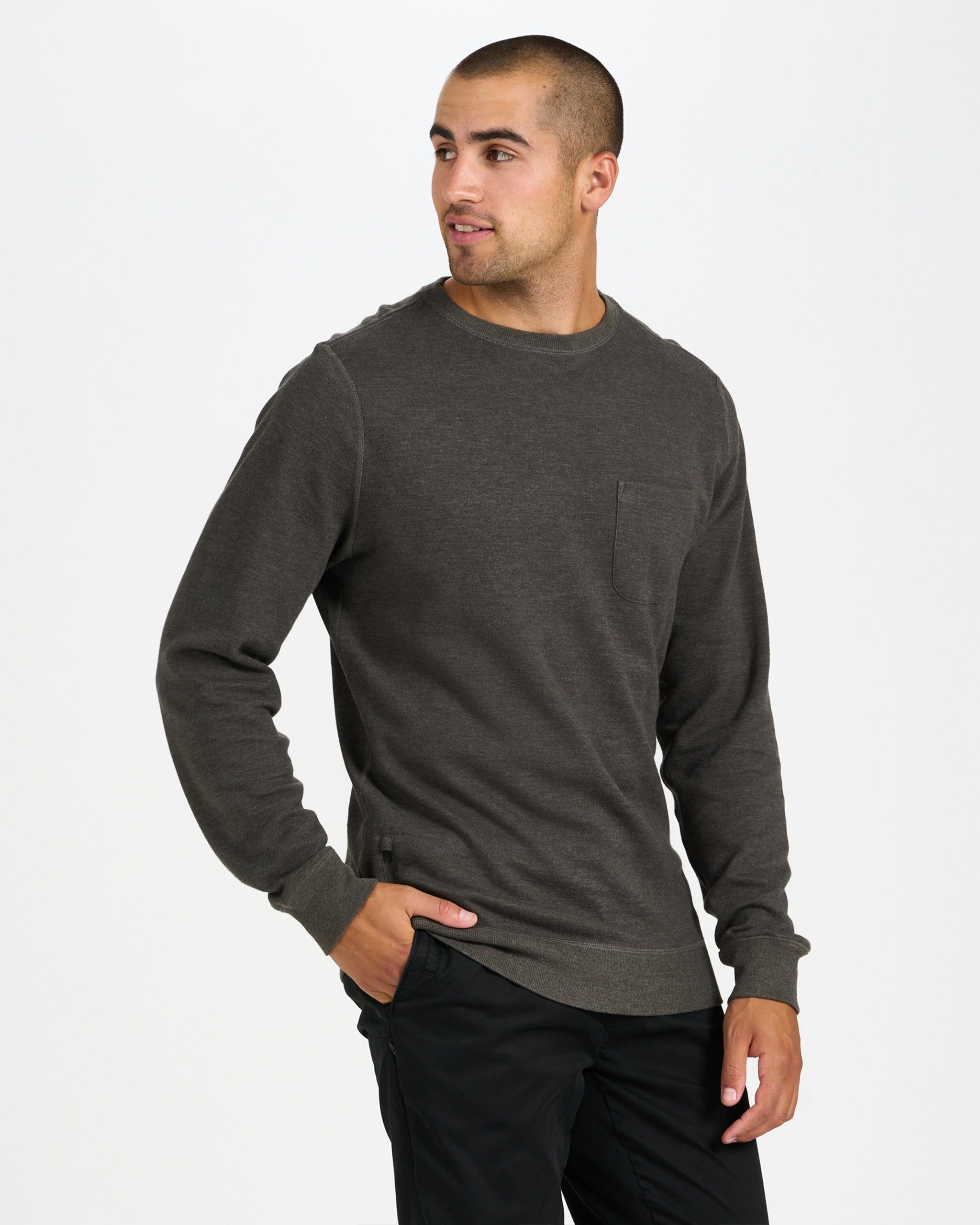 Jeffreys Pullover | Oregano Heather sold by Vuori product image thumbnail 3