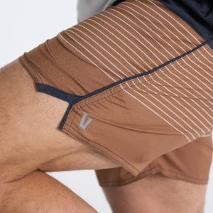 Trail Short | Camel Stripe sold by Vuori