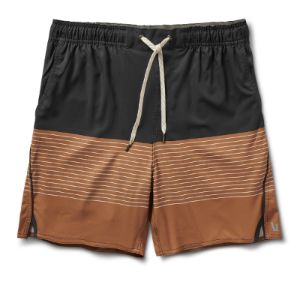 Trail Short | Camel Stripe sold by Vuori