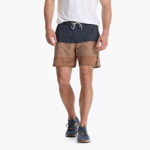 Trail Short | Camel Stripe sold by Vuori