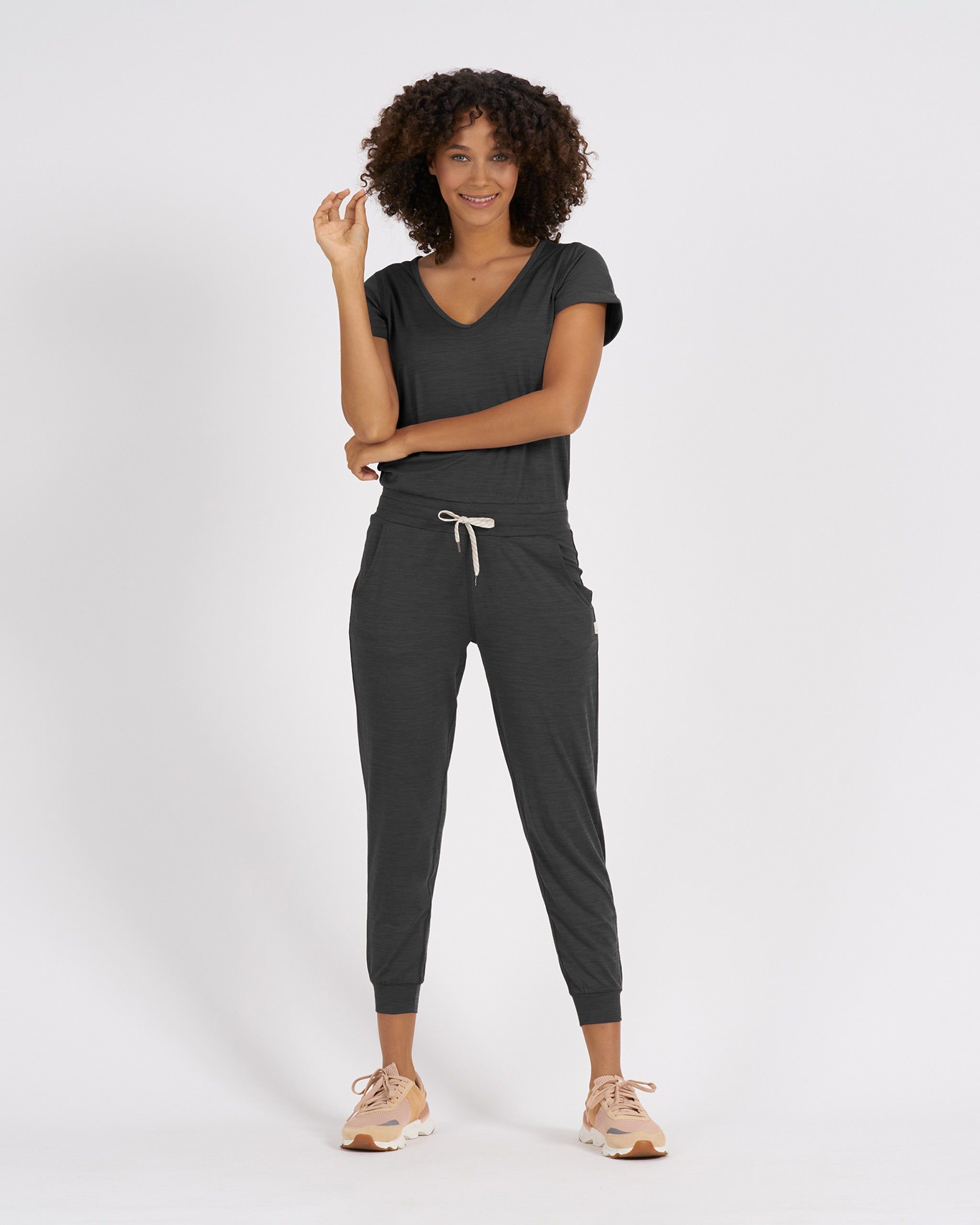All Day Jumpsuit | Charcoal Heather sold by Vuori