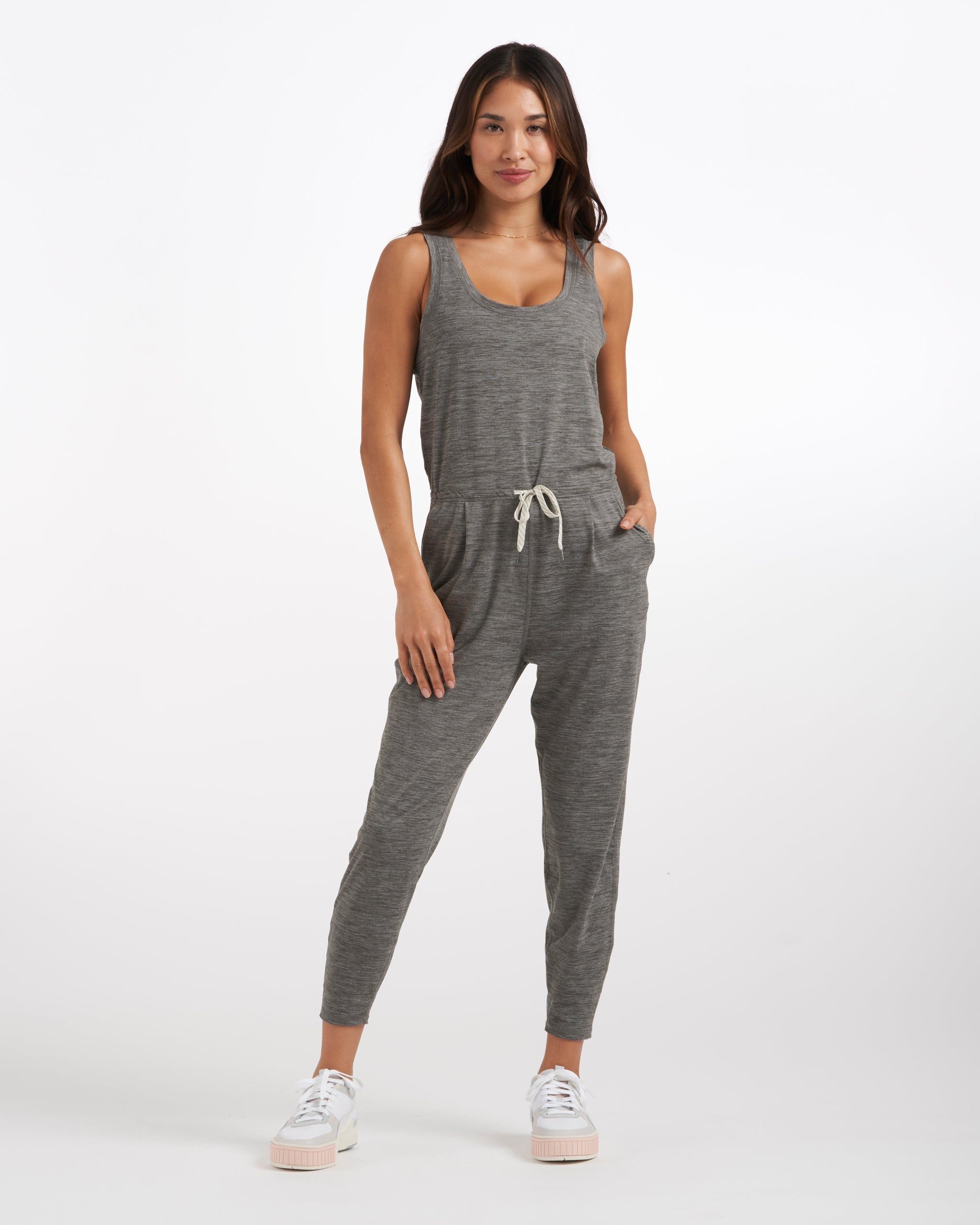 Lux At Ease Jumpsuit | Heather Grey sold by Vuori