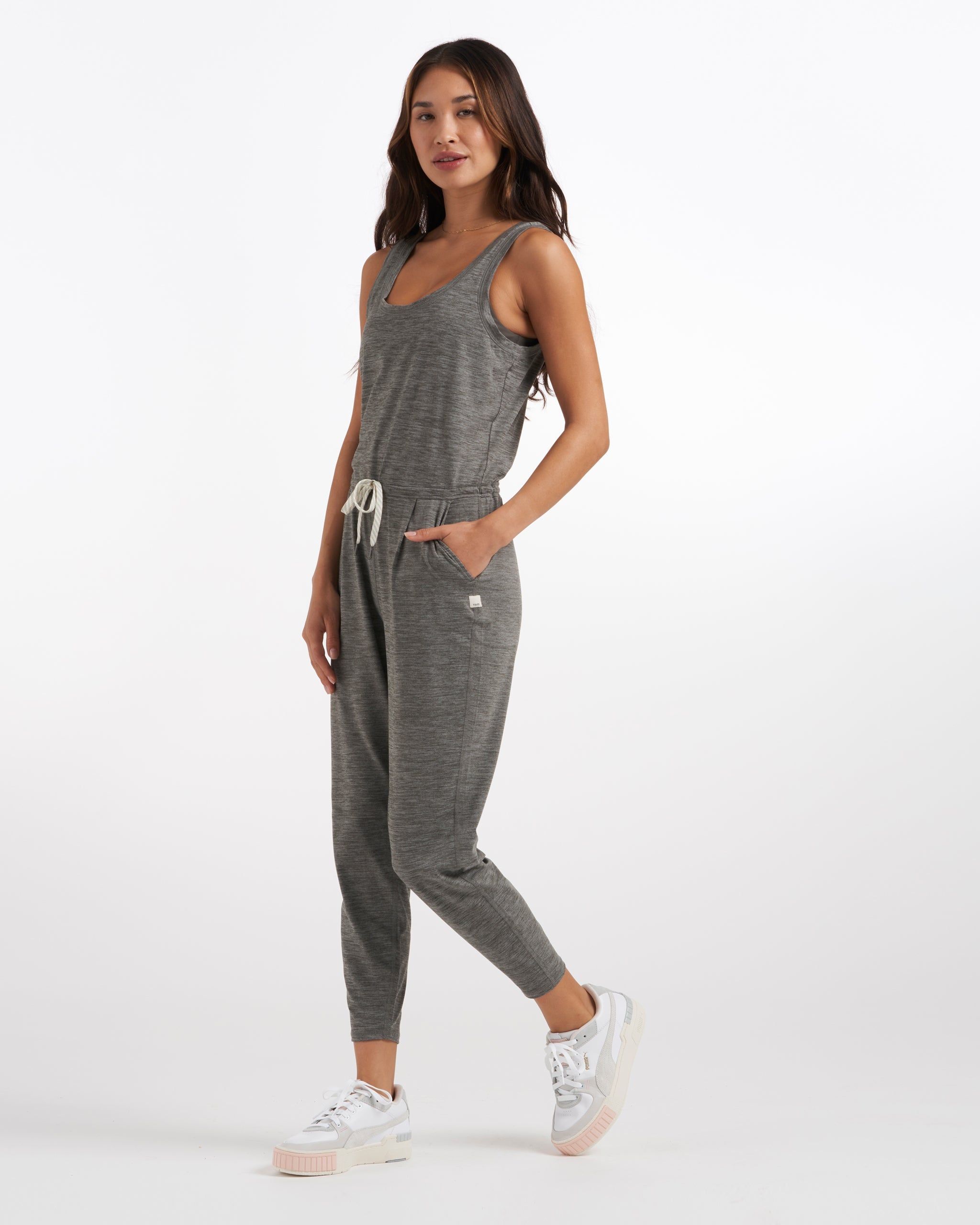 Lux At Ease Jumpsuit | Heather Grey sold by Vuori product image thumbnail 3