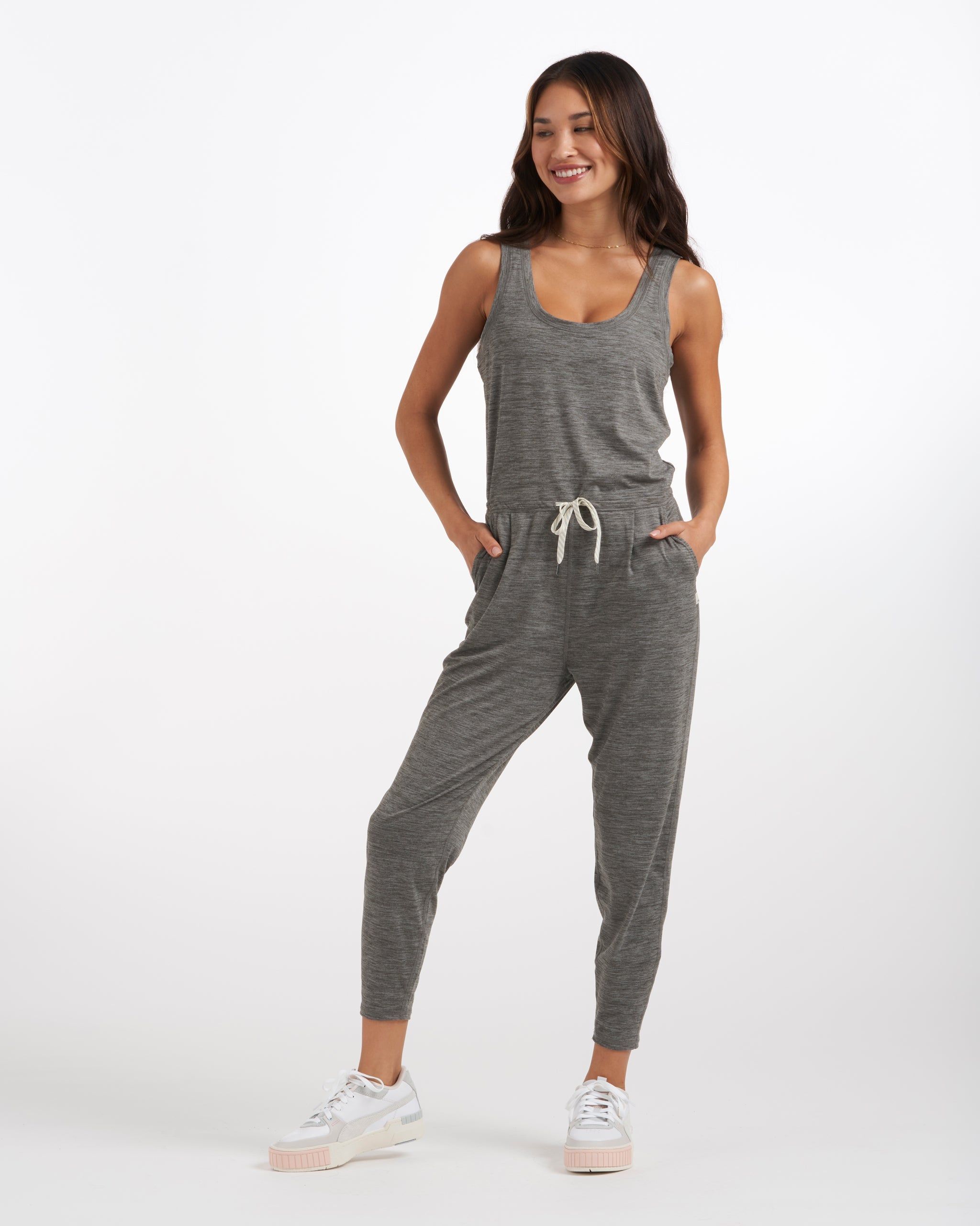 Lux At Ease Jumpsuit | Heather Grey sold by Vuori product image thumbnail 5