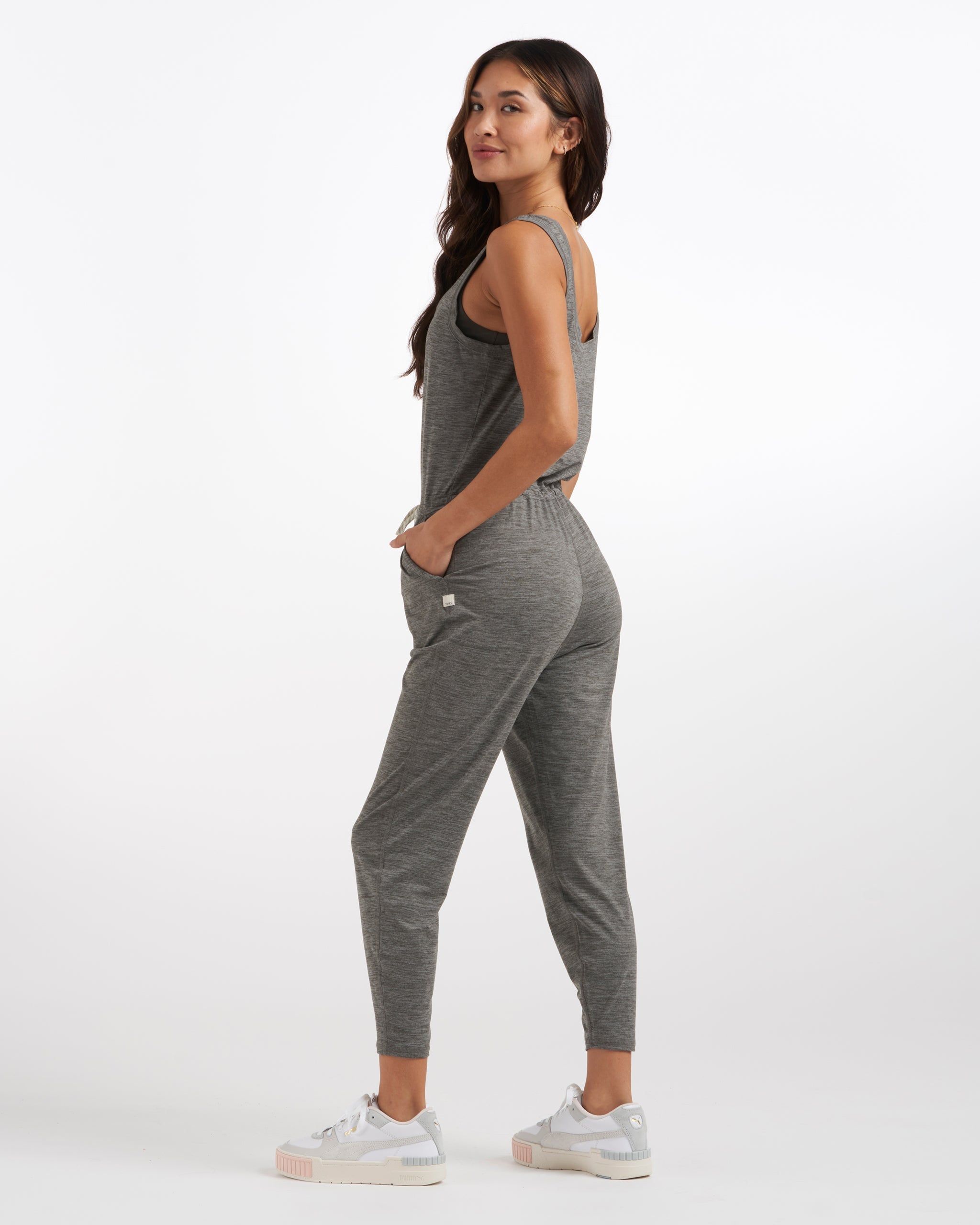 Lux At Ease Jumpsuit | Heather Grey sold by Vuori product image thumbnail 4