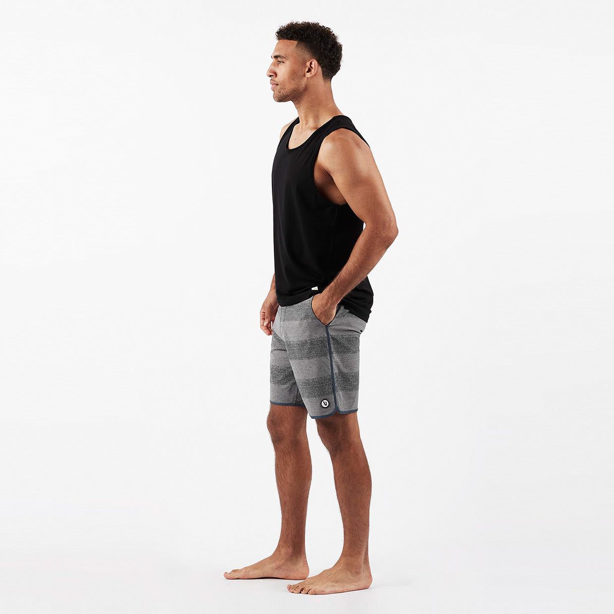 Cruise Boardshort | Grey Texture Stripe sold by Vuori product image thumbnail 4