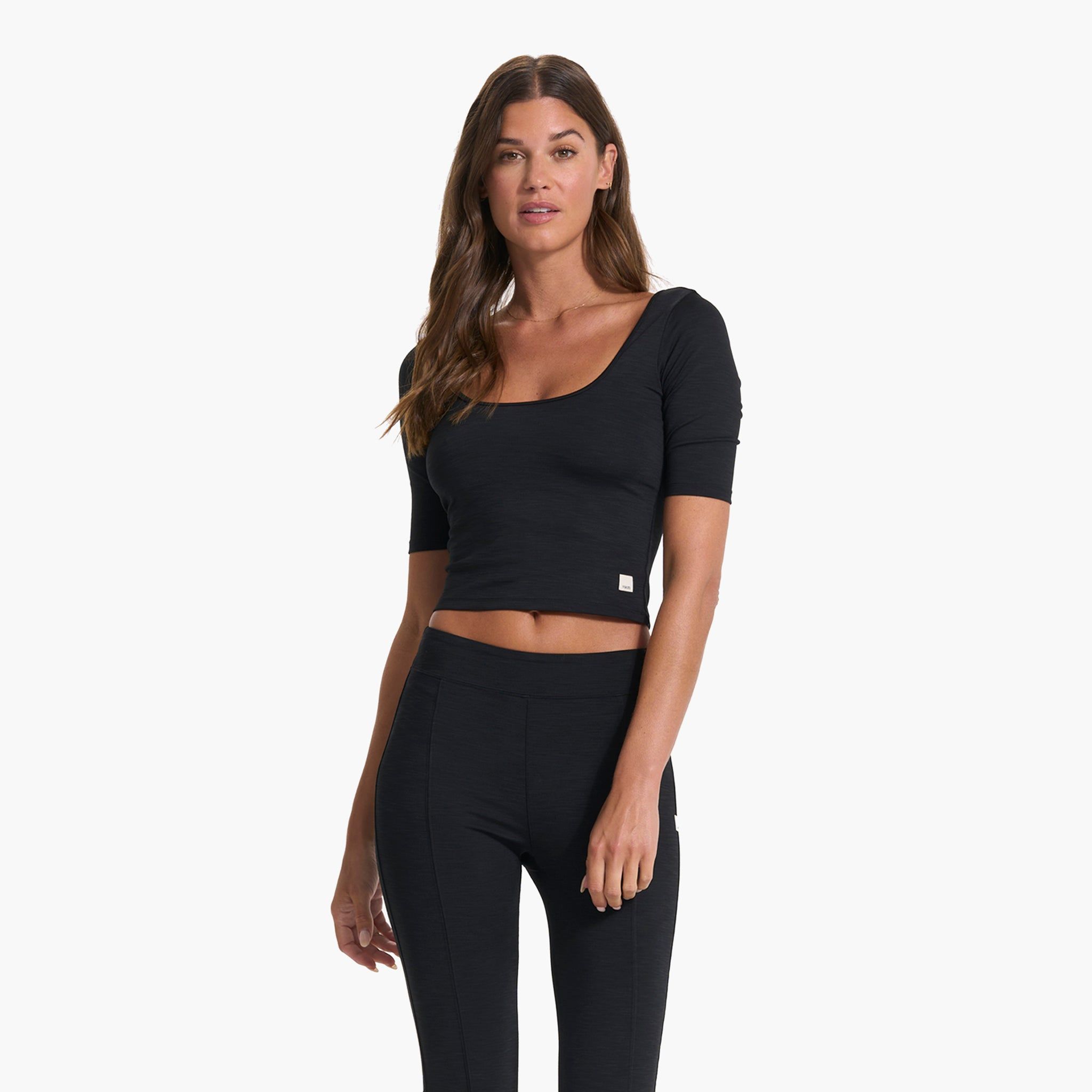 Lux Rib Avant Top | Black sold by Vuori
