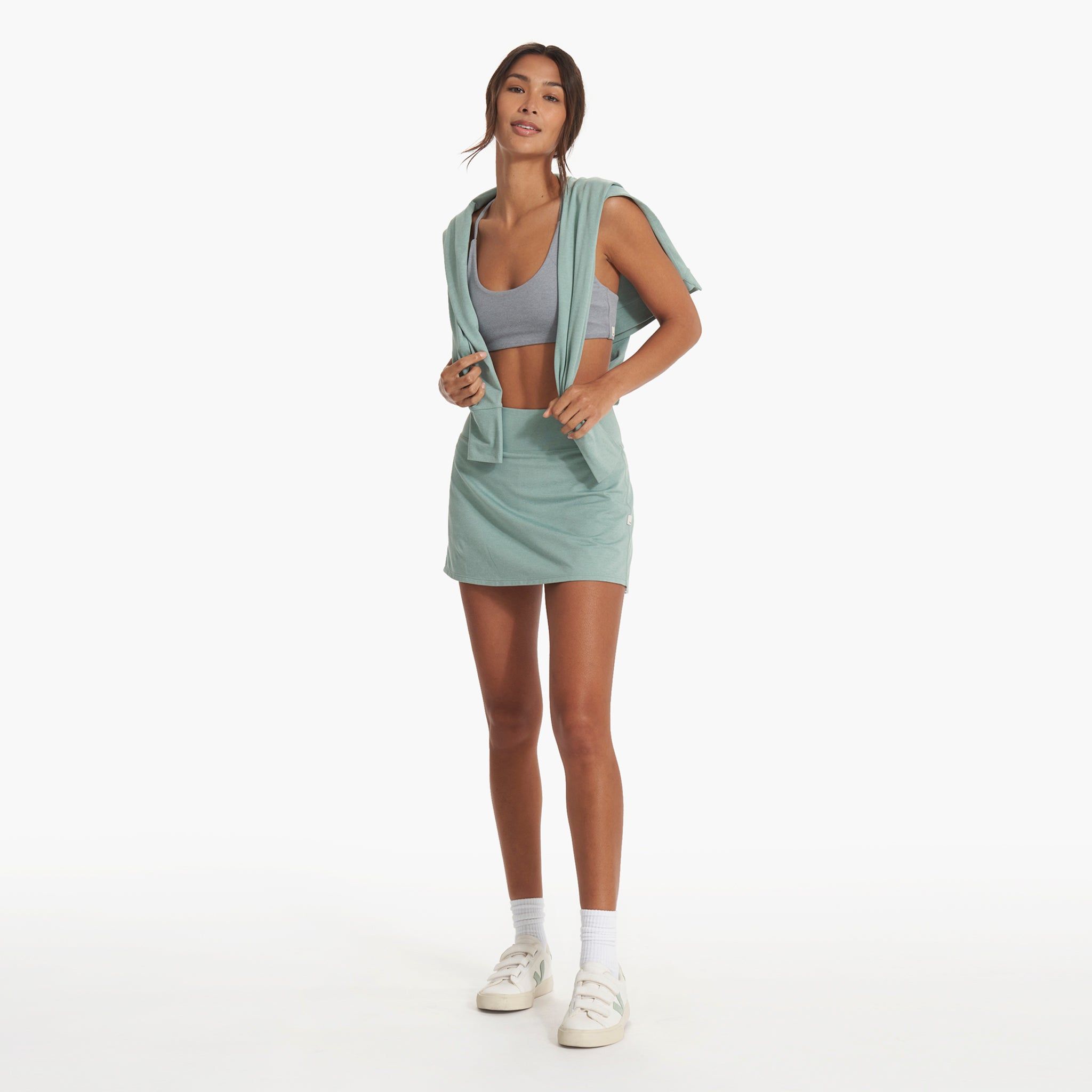 Halo Performance Skirt | Celery Heather sold by Vuori product image thumbnail 4