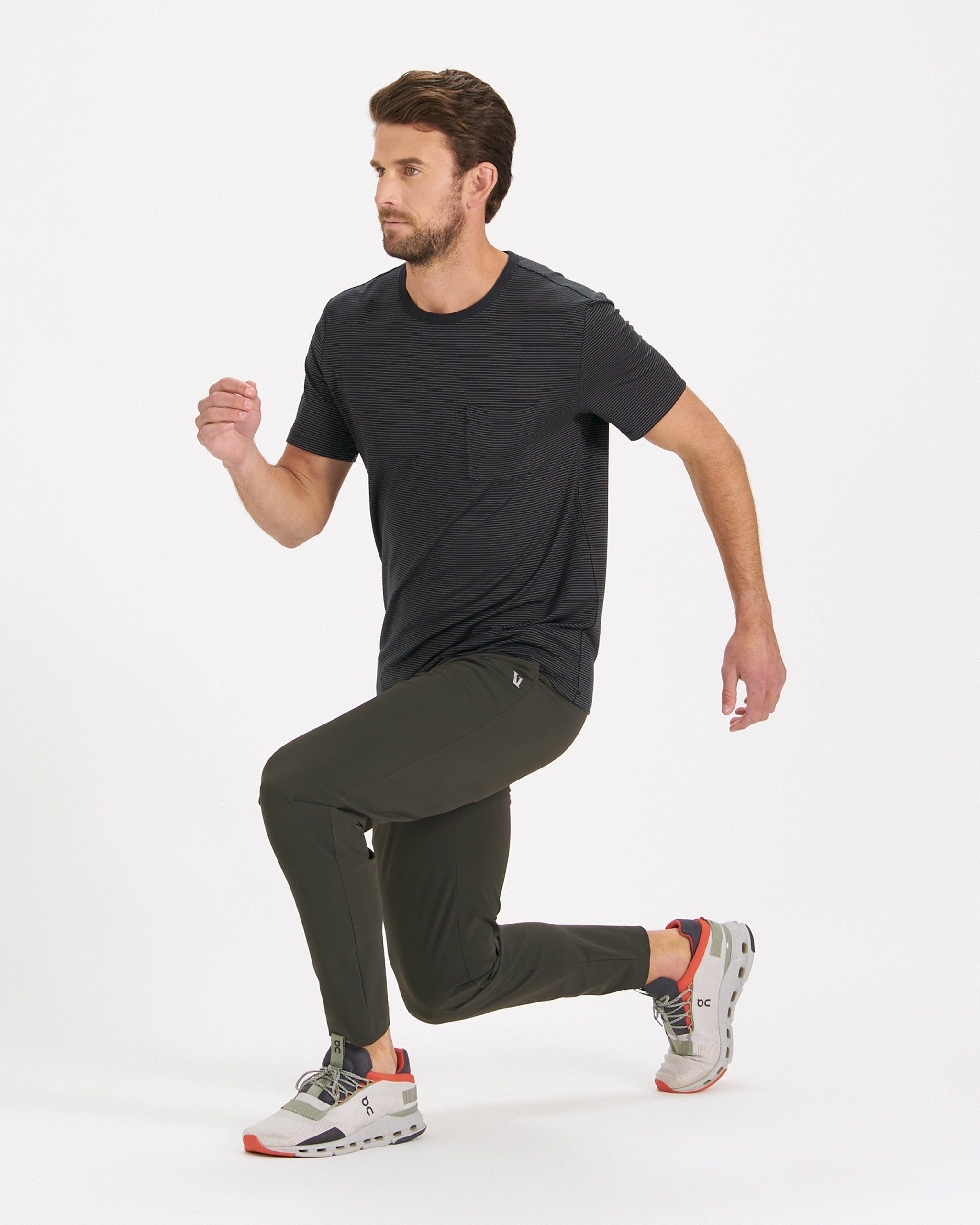 Linear Tech Tee | Black sold by Vuori product image thumbnail 4