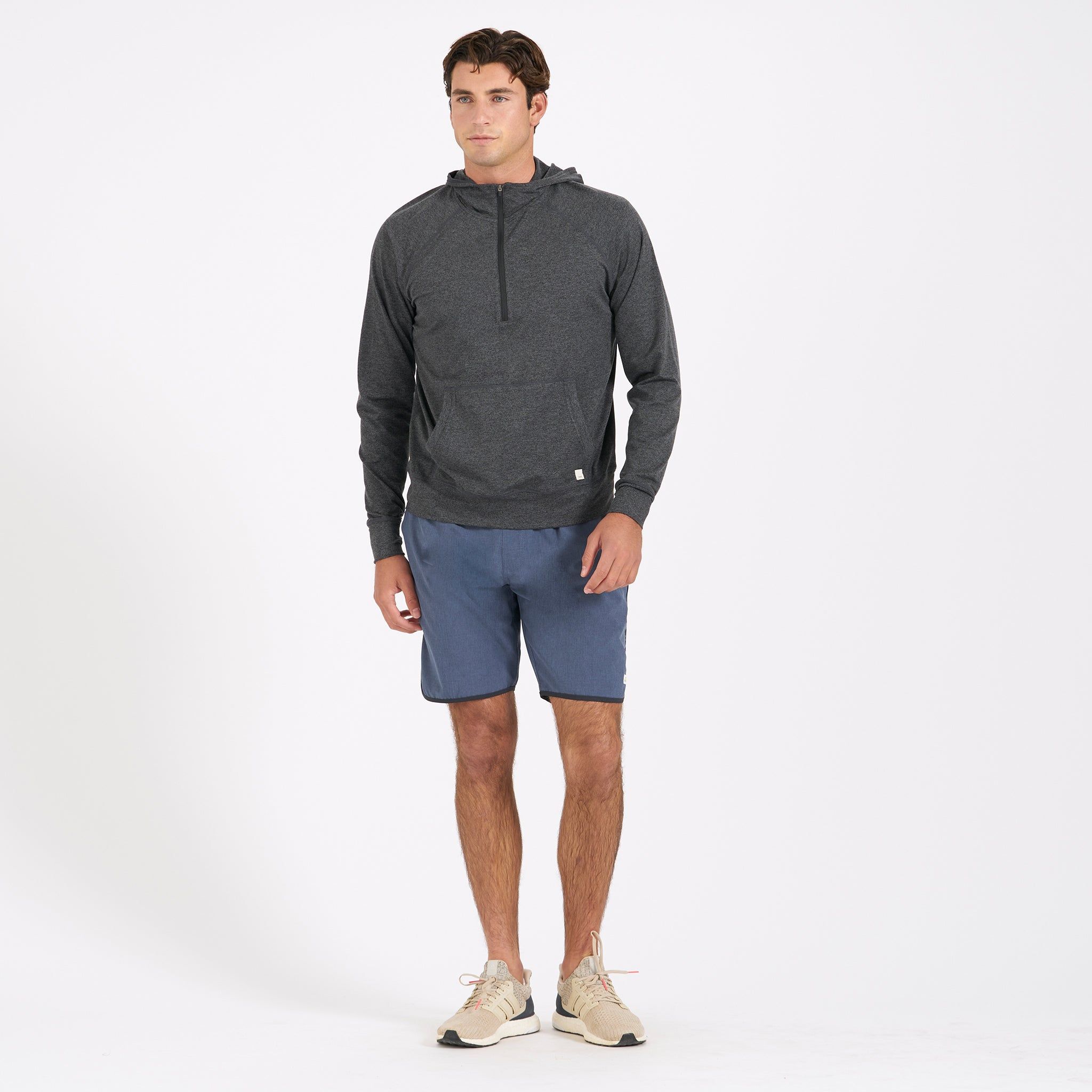 Ponto Performance Half Zip Hoodie | Charcoal Heather sold by Vuori product image thumbnail 5