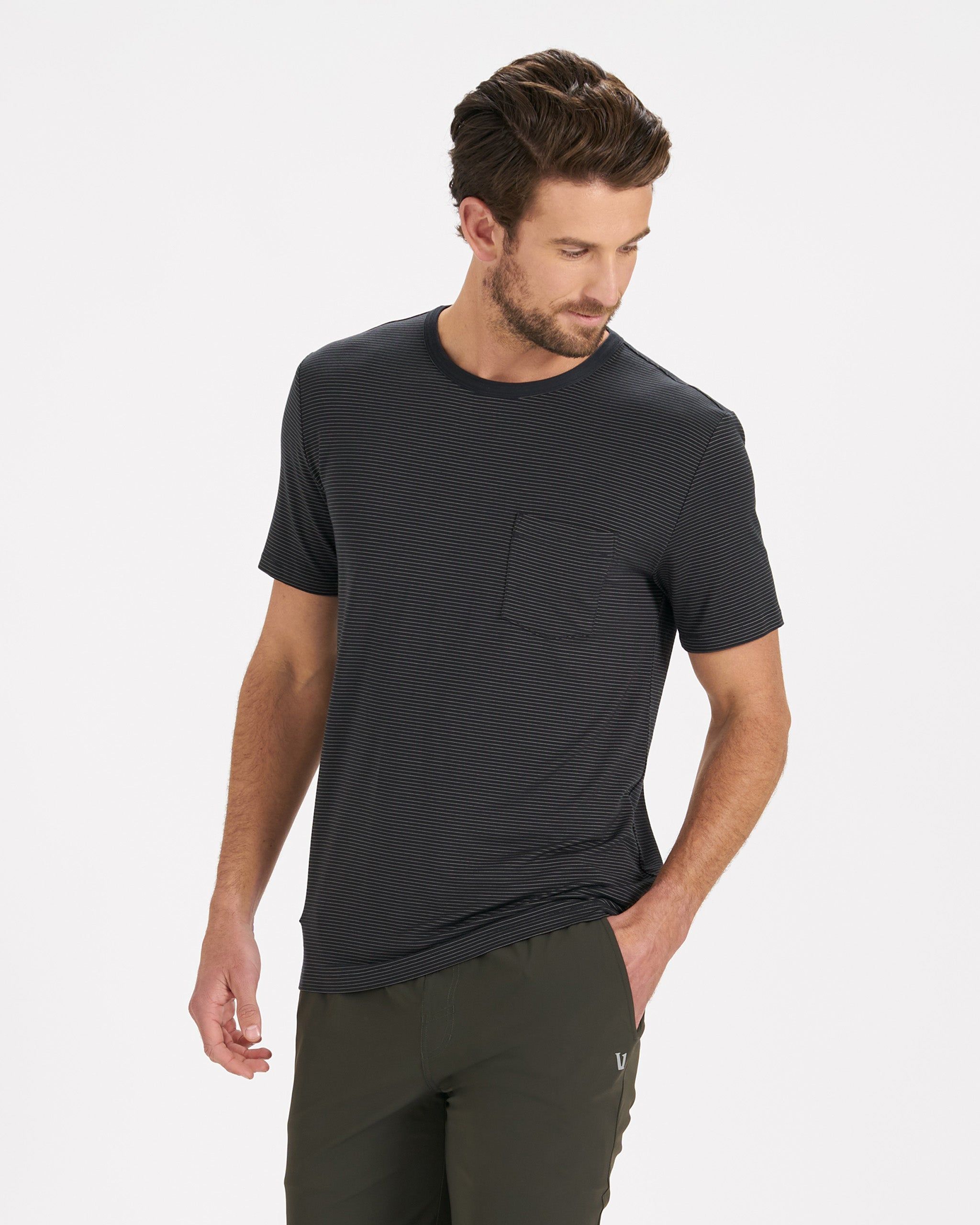Linear Tech Tee | Black sold by Vuori product image thumbnail 2