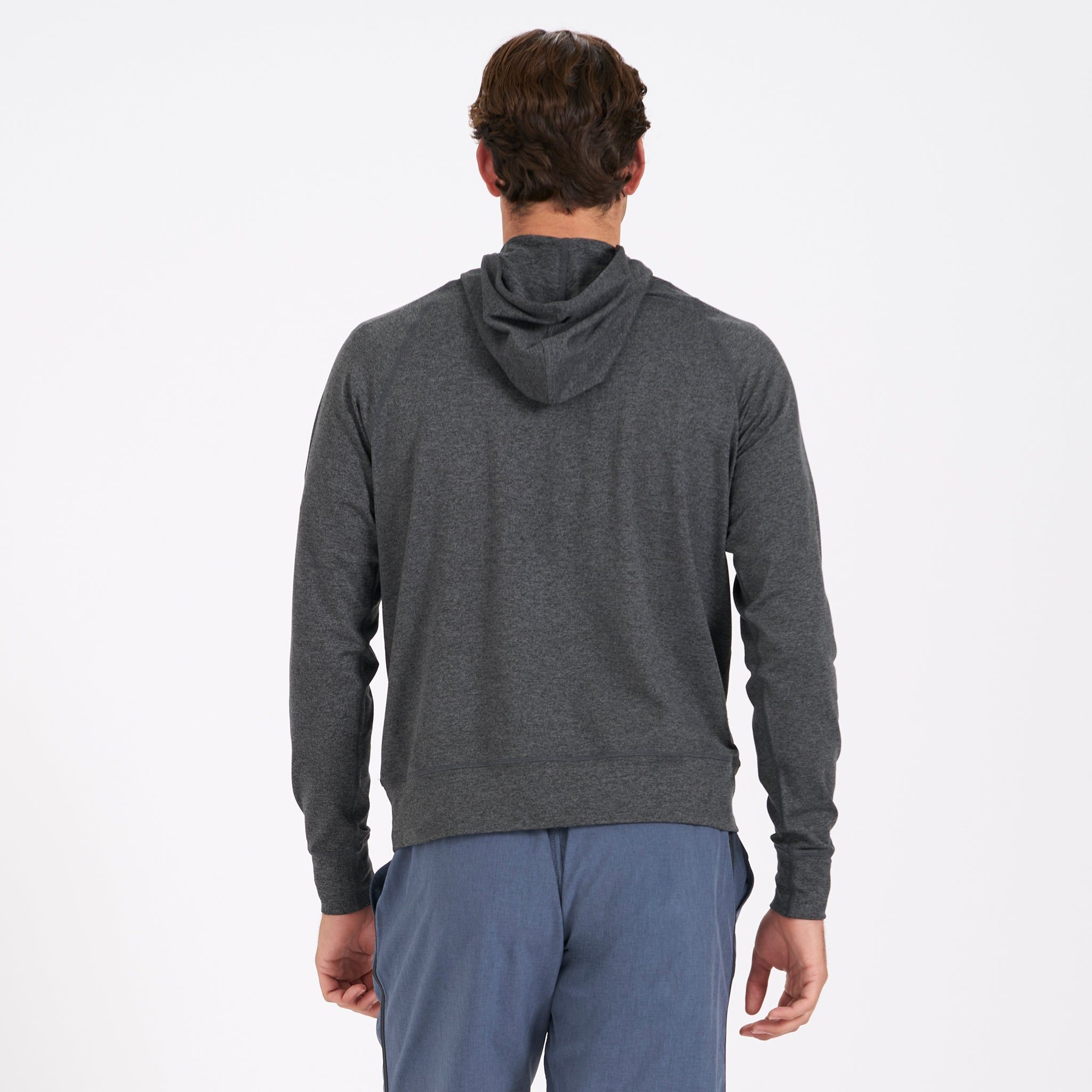 Ponto Performance Half Zip Hoodie | Charcoal Heather sold by Vuori product image thumbnail 4