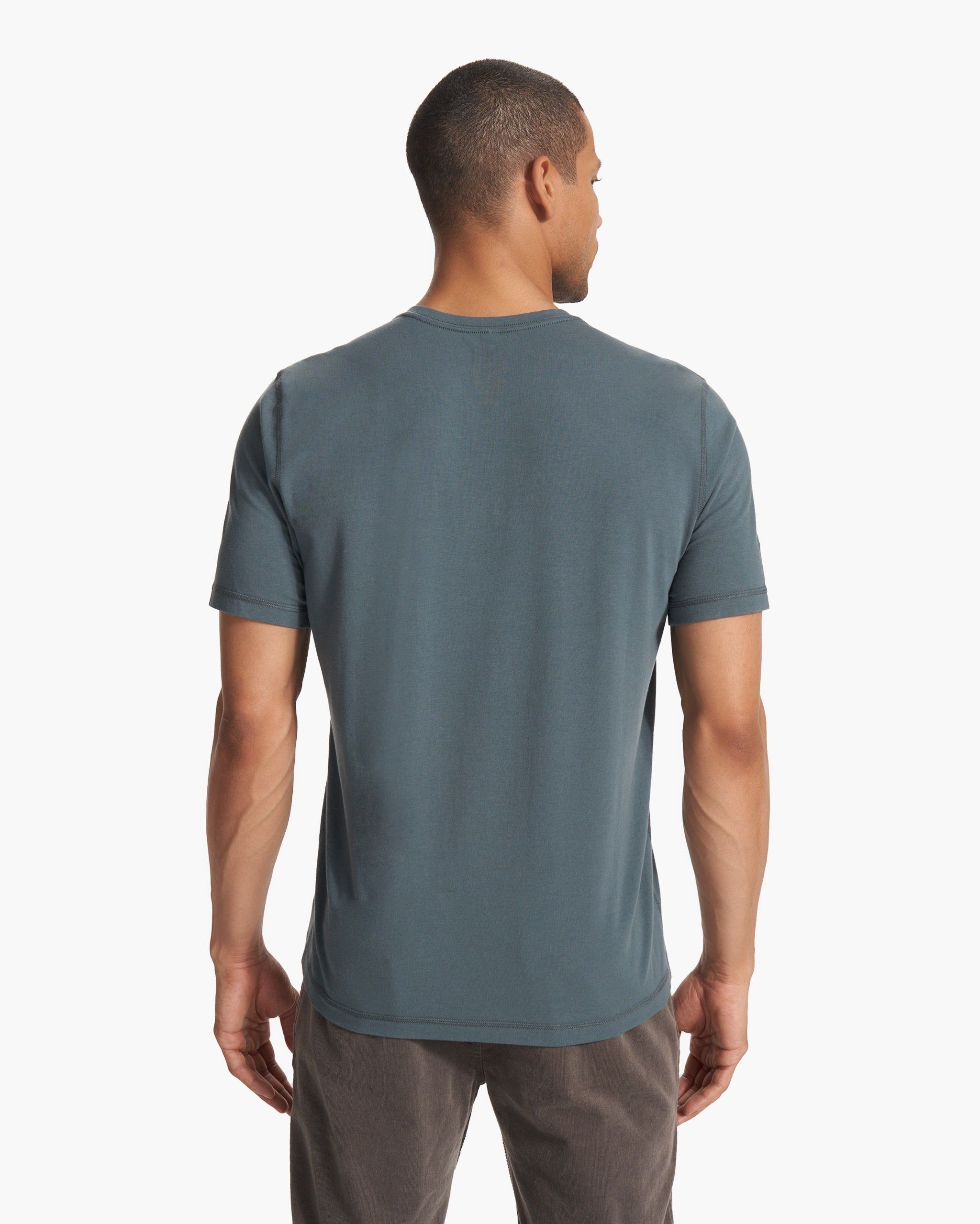 Short Sleeve Ever Henley | Lake sold by Vuori product image thumbnail 4