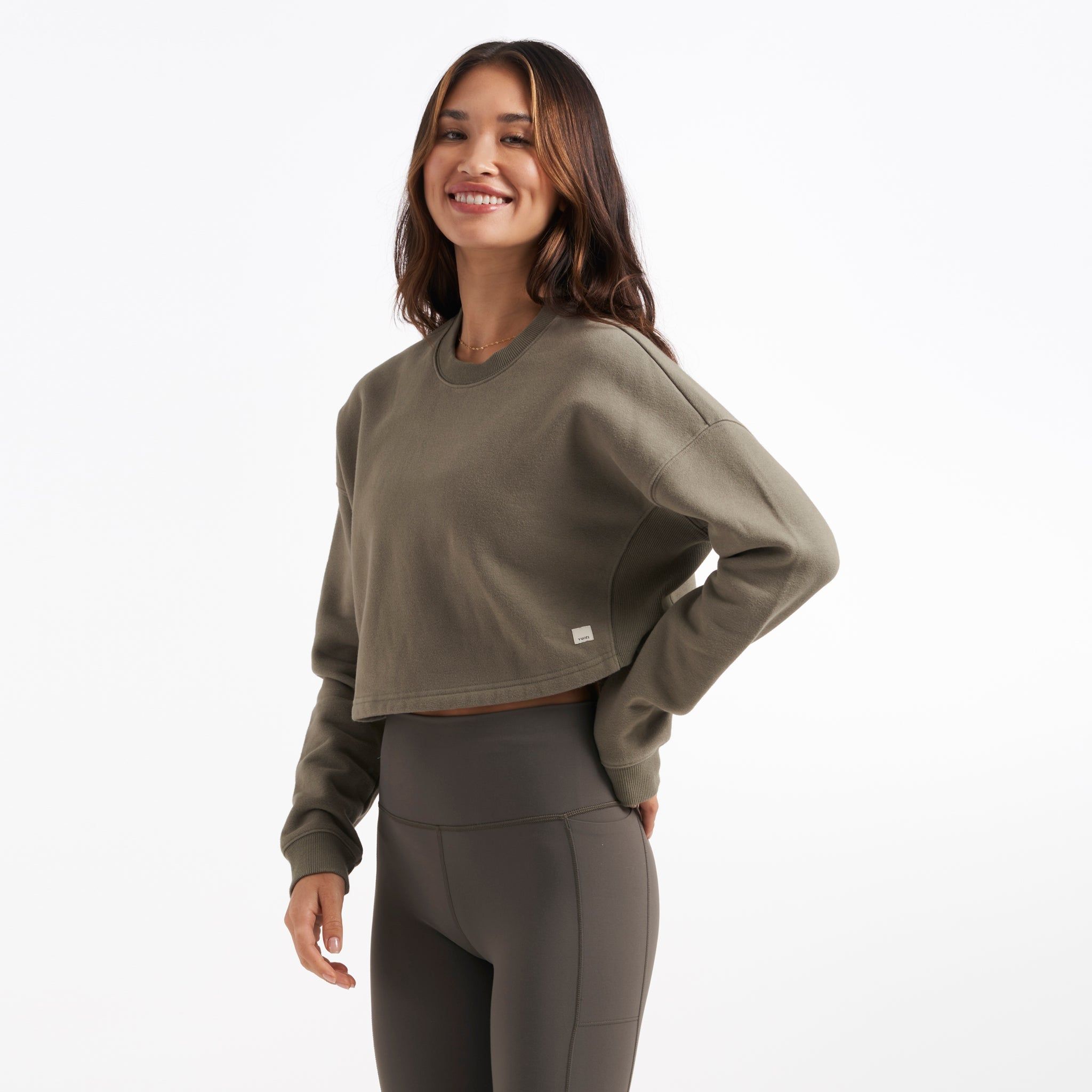 Restore Crop Crew | Light Oregano sold by Vuori product image thumbnail 2