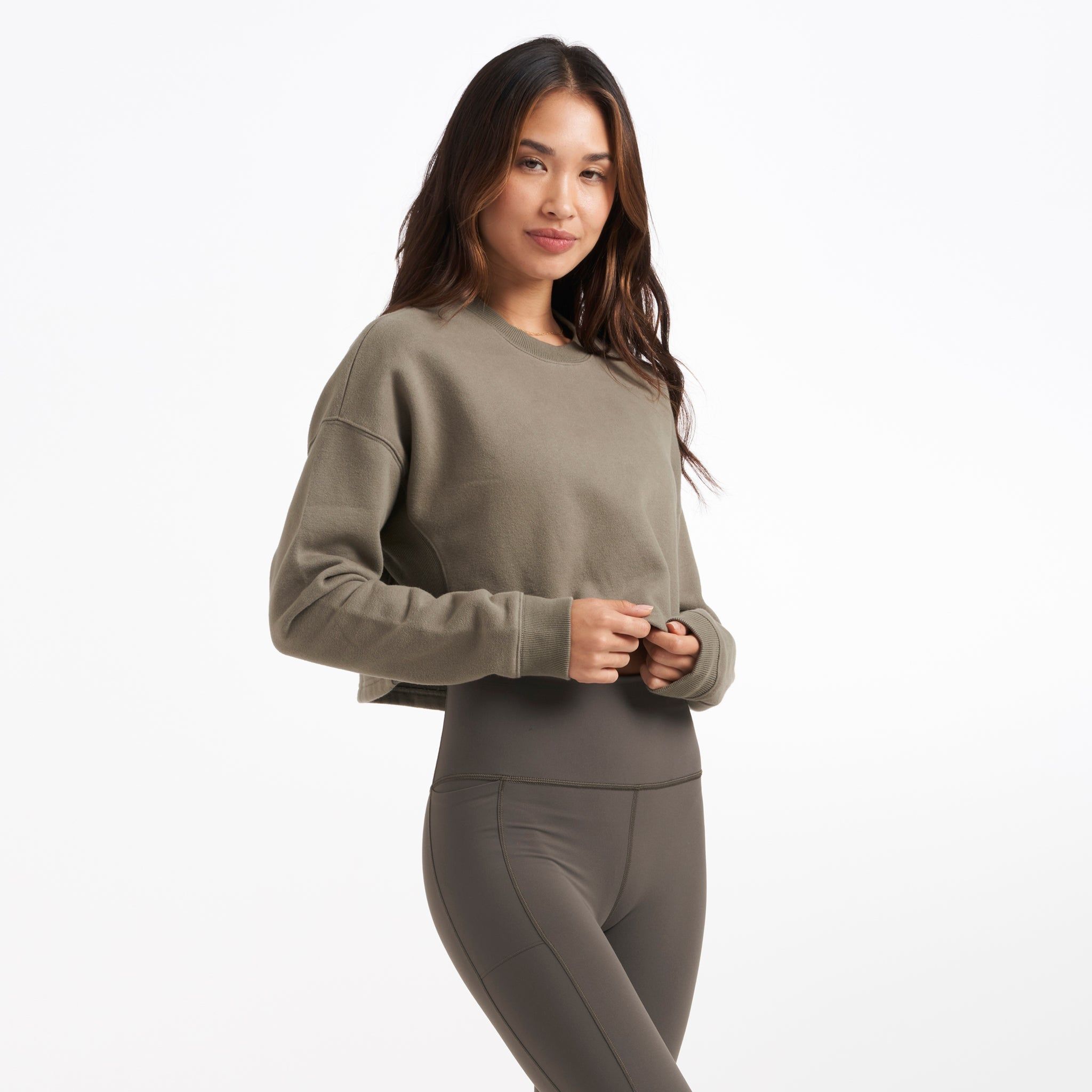 Restore Crop Crew | Light Oregano sold by Vuori product image thumbnail 3