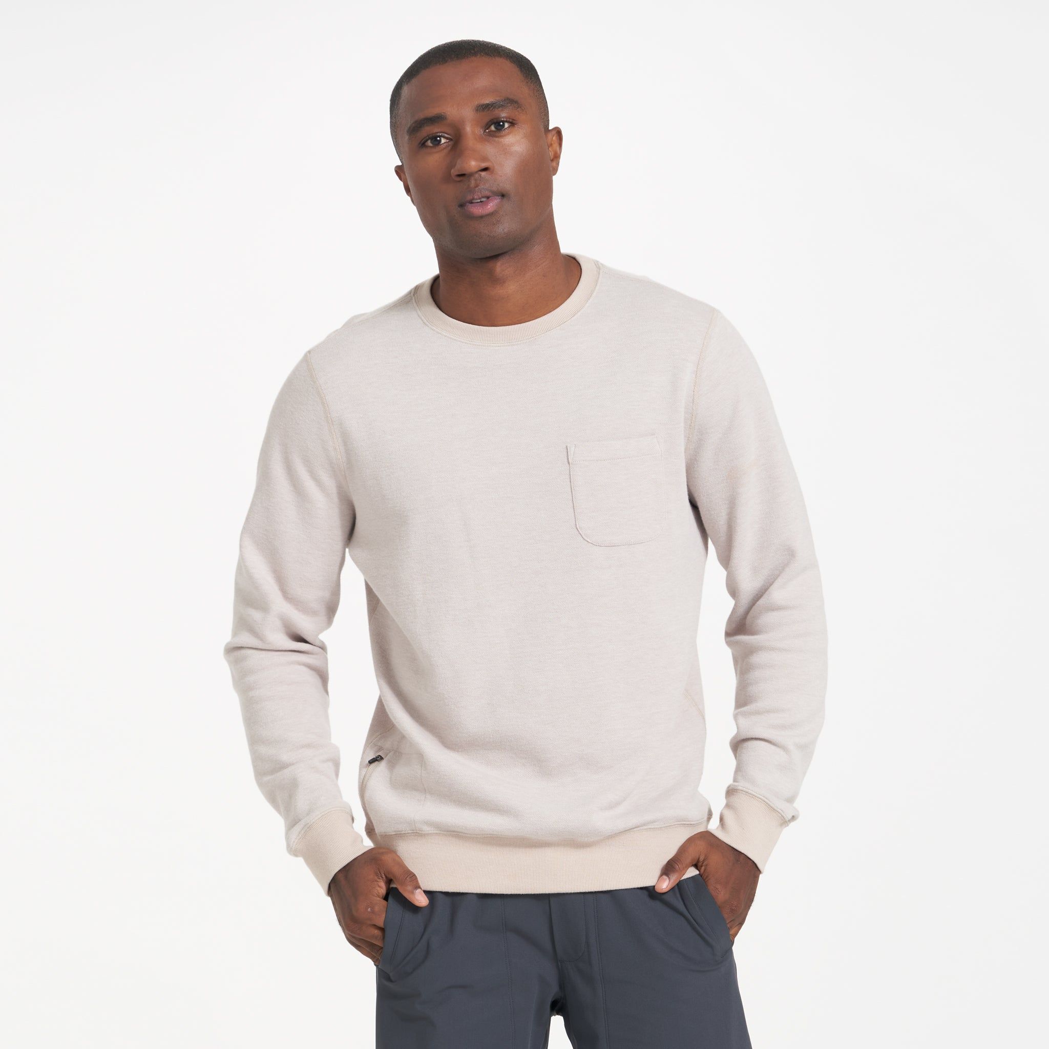 Jeffreys Pullover | Oyster Heather sold by Vuori product image thumbnail 2