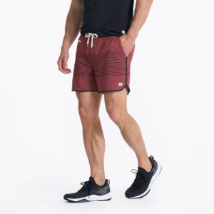 Banks Short 5" | Currant Stripe sold by Vuori