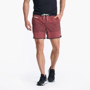 Banks Short 5" | Currant Stripe sold by Vuori