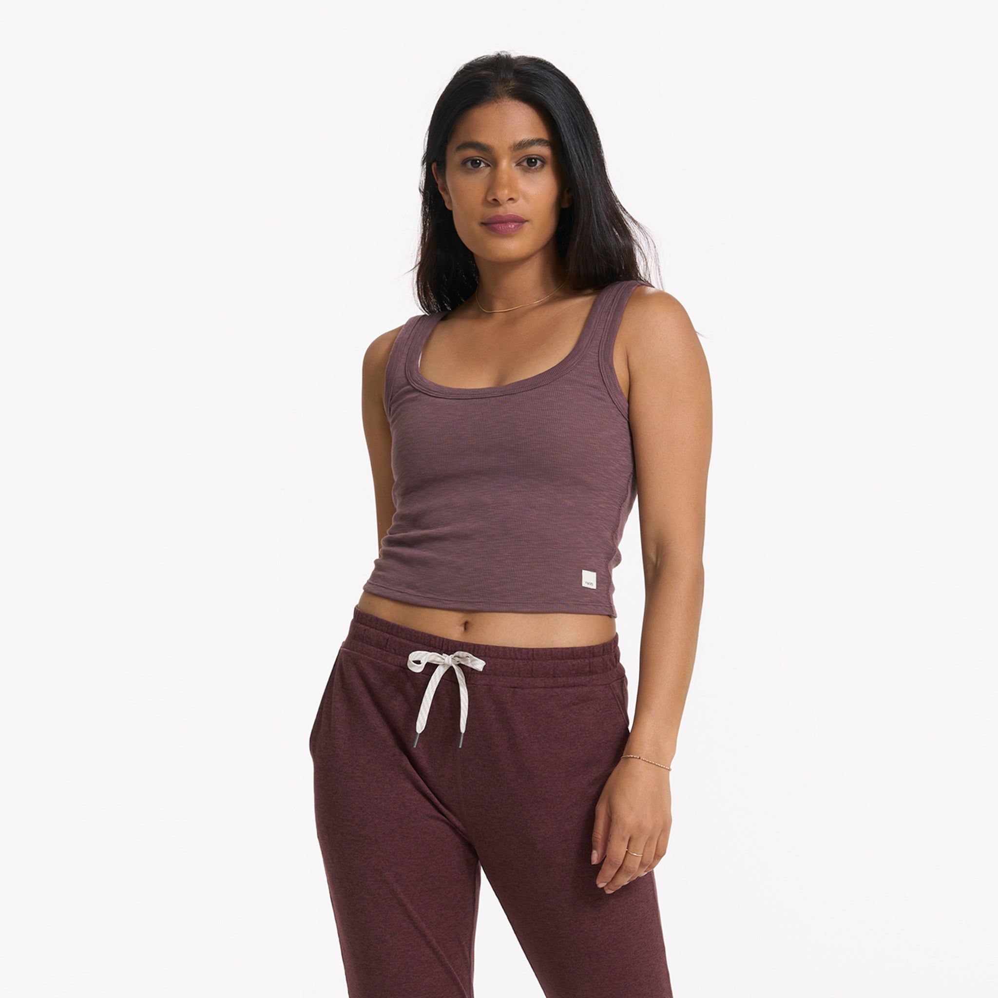 Sunrise Crop Tank | Chestnut sold by Vuori product image thumbnail 3
