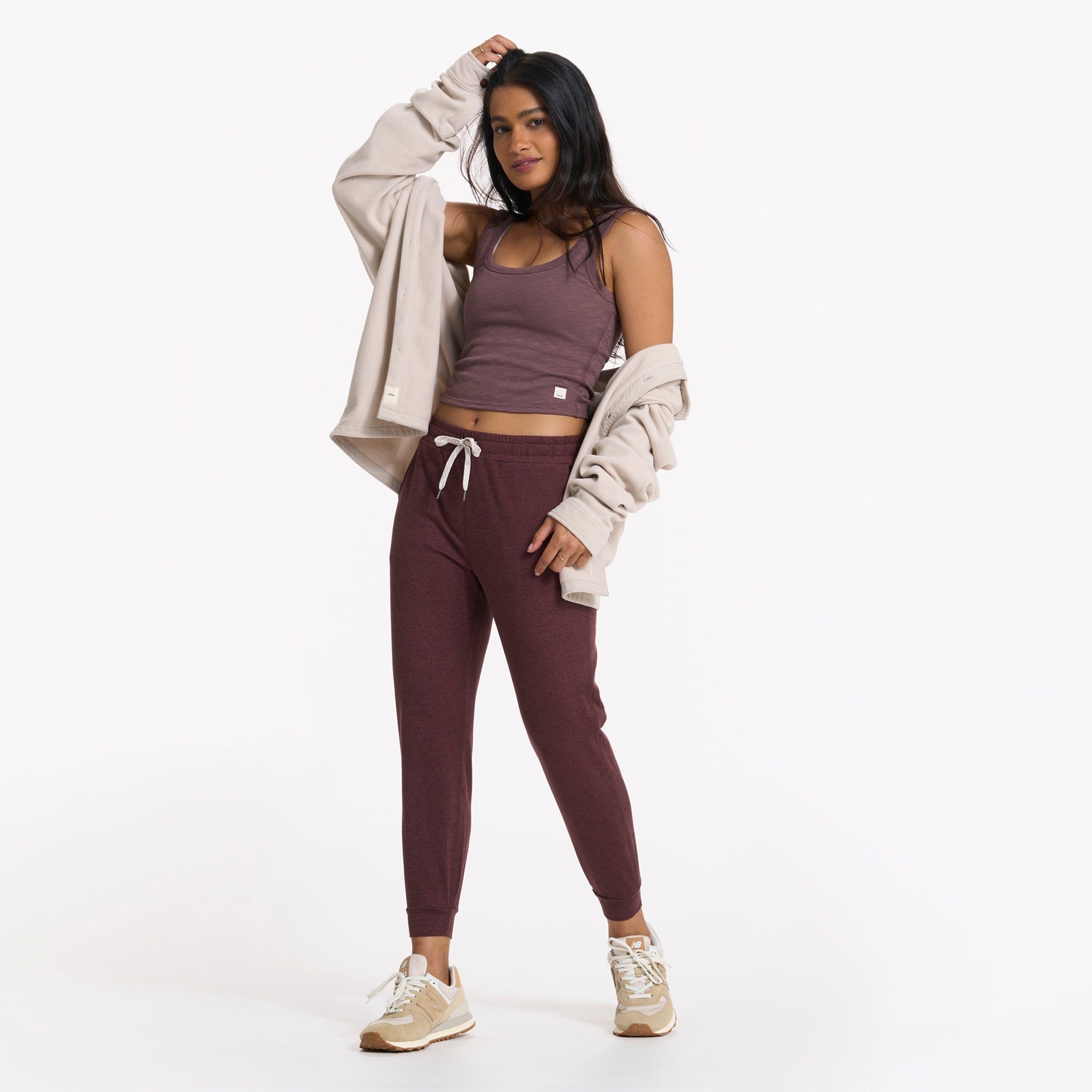 Sunrise Crop Tank | Chestnut sold by Vuori product image thumbnail 4