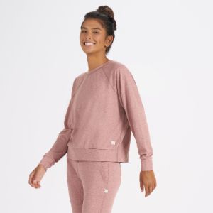 Long-Sleeve Halo Crew | Burnt Clay Heather sold by Vuori