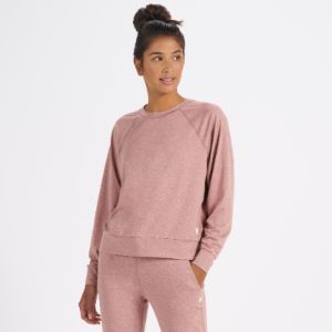 Long-Sleeve Halo Crew | Burnt Clay Heather sold by Vuori
