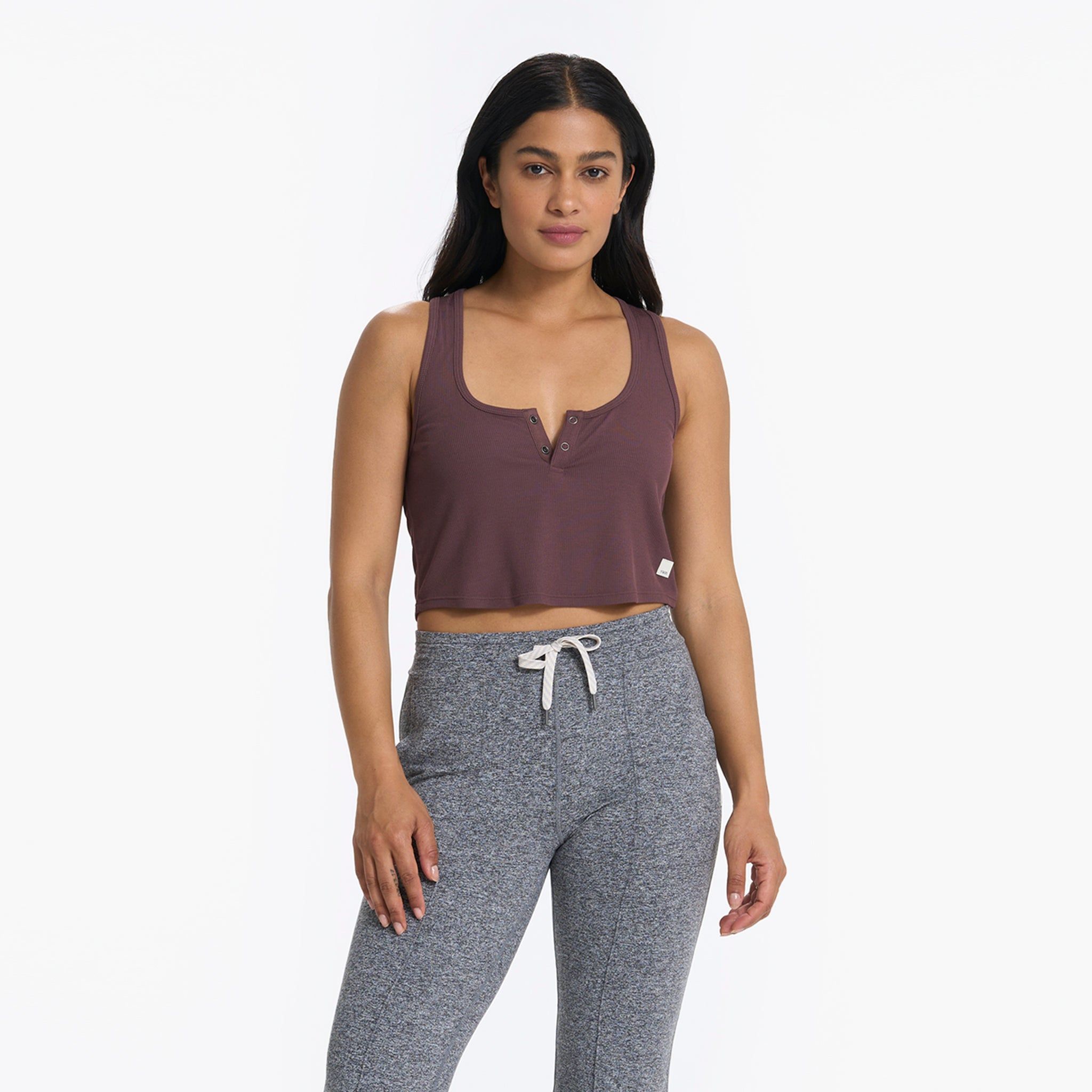 Cove Crop Tank | Chestnut sold by Vuori product image thumbnail 4