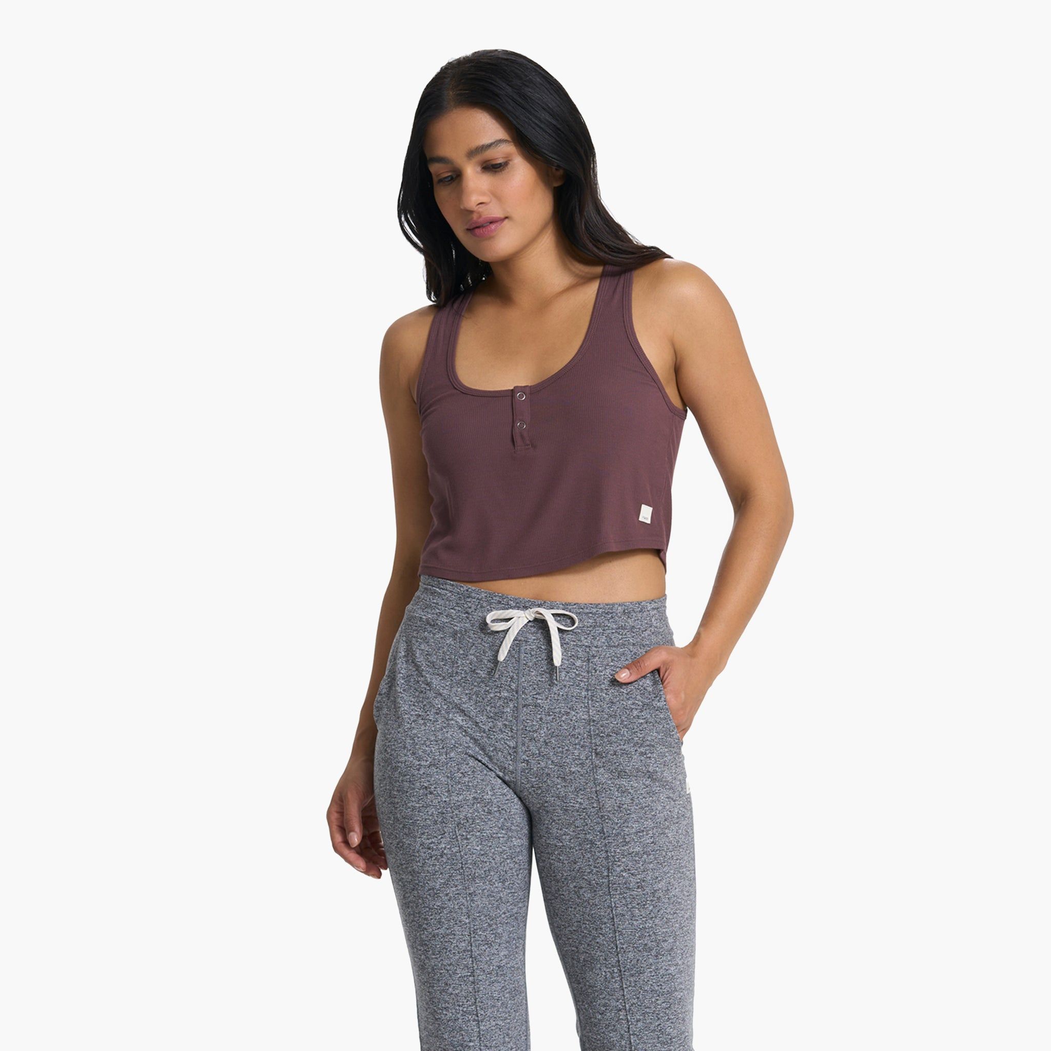 Cove Crop Tank | Chestnut sold by Vuori product image thumbnail 3