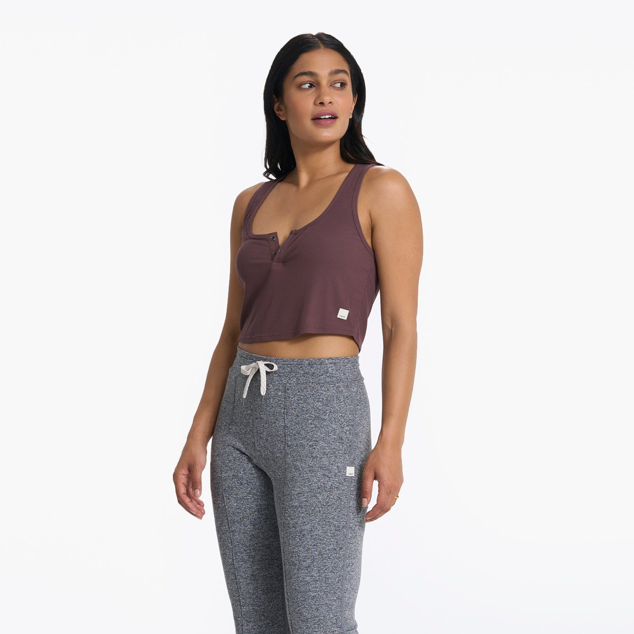 Cove Crop Tank | Chestnut sold by Vuori product image thumbnail 2