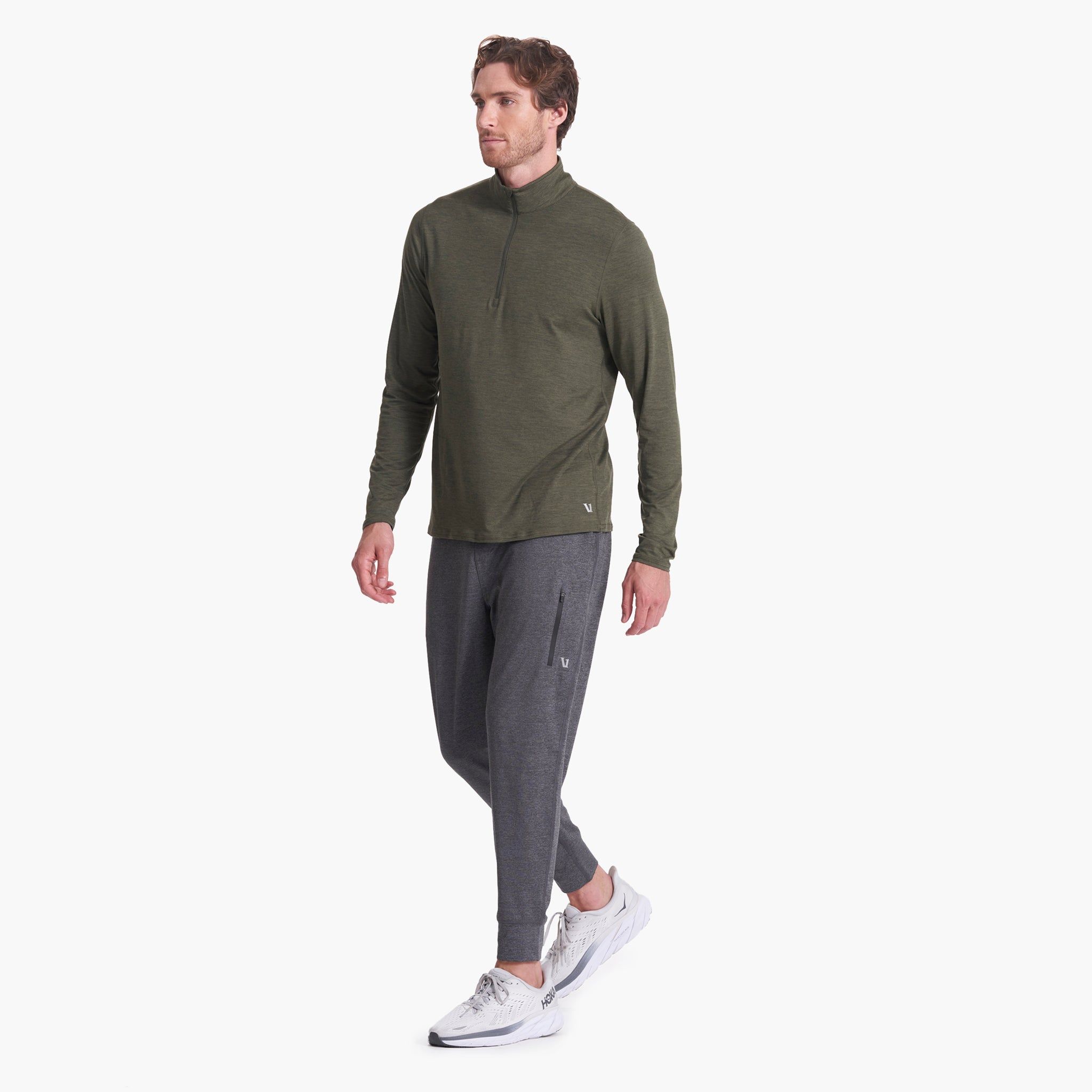 Ease Performance Half Zip | Forest Heather sold by Vuori product image thumbnail 6