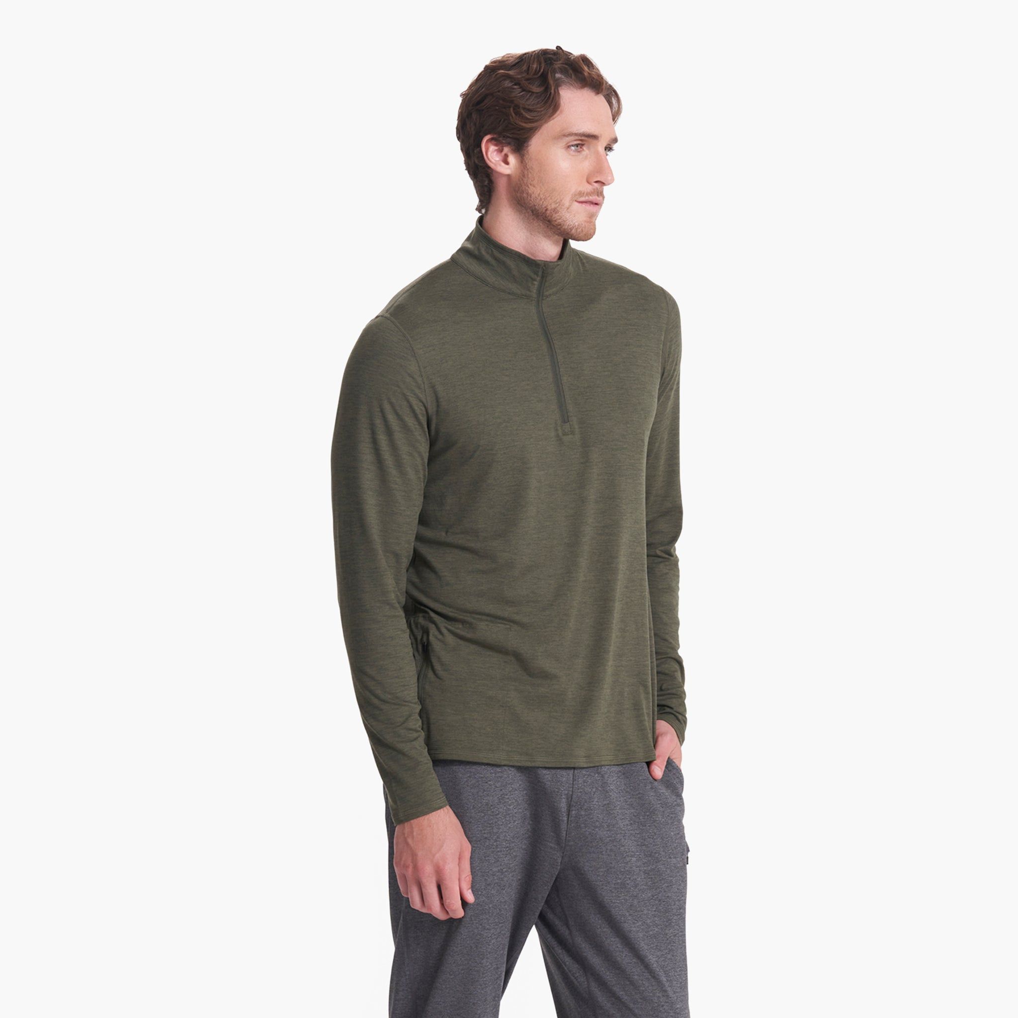 Ease Performance Half Zip | Forest Heather sold by Vuori product image thumbnail 4