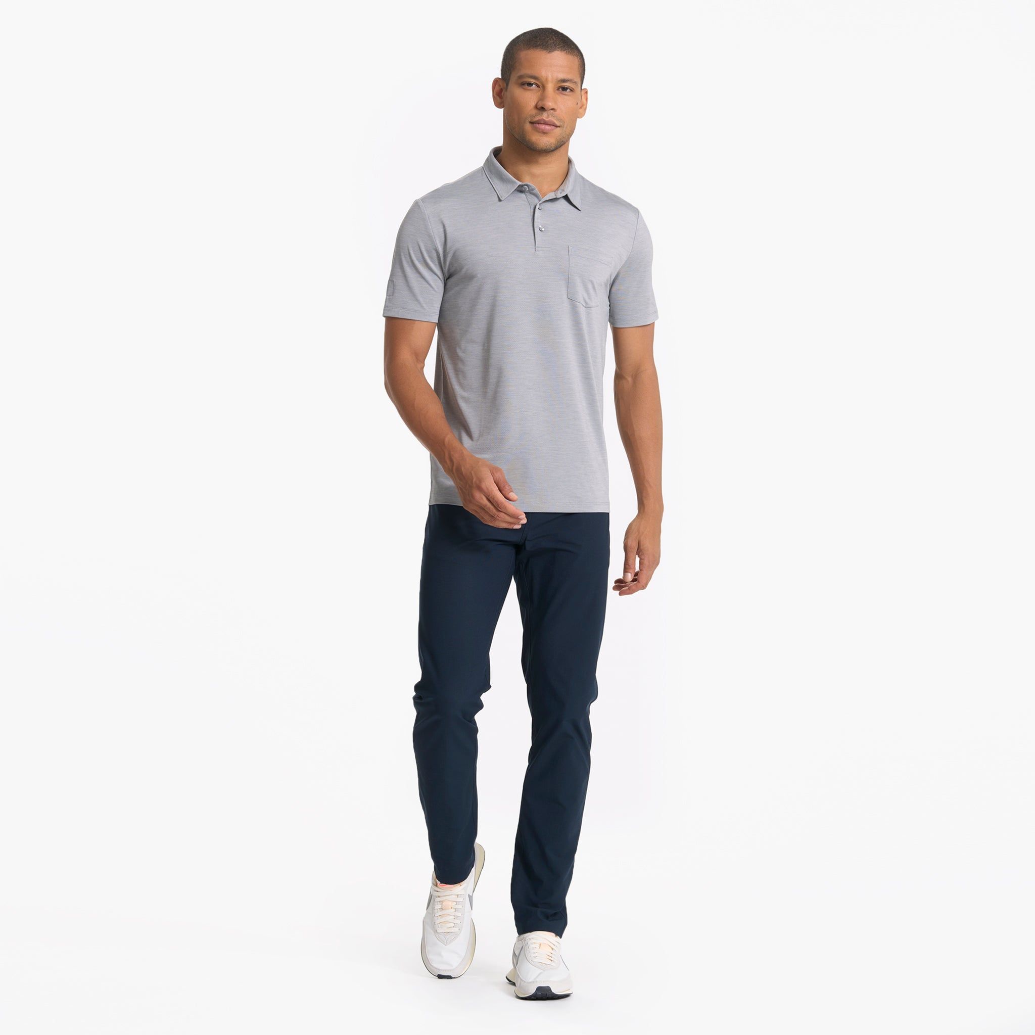 Zephyr Polo | Heather Grey sold by Vuori product image thumbnail 6