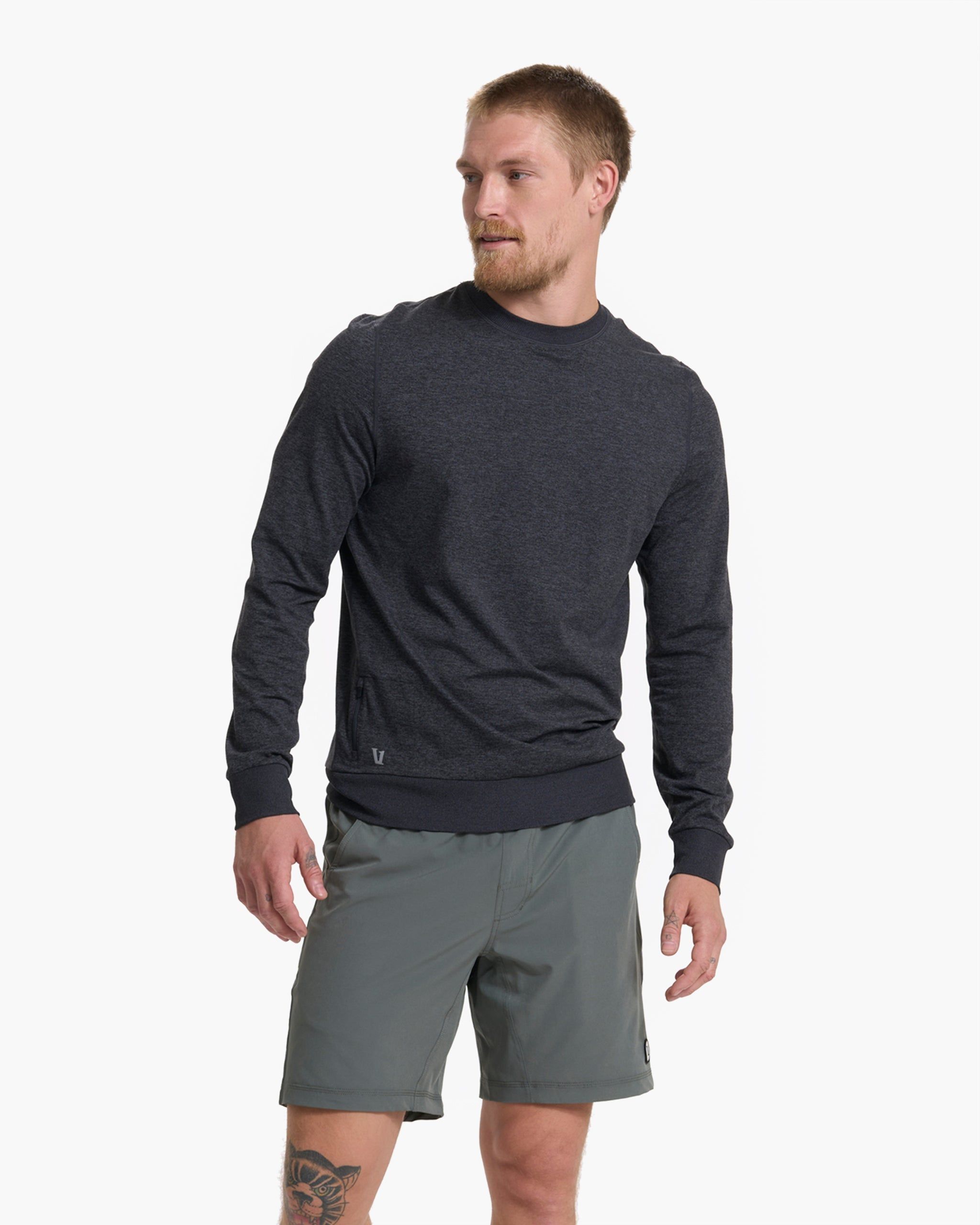 Ponto Performance Crew | Charcoal Heather sold by Vuori product image thumbnail 3