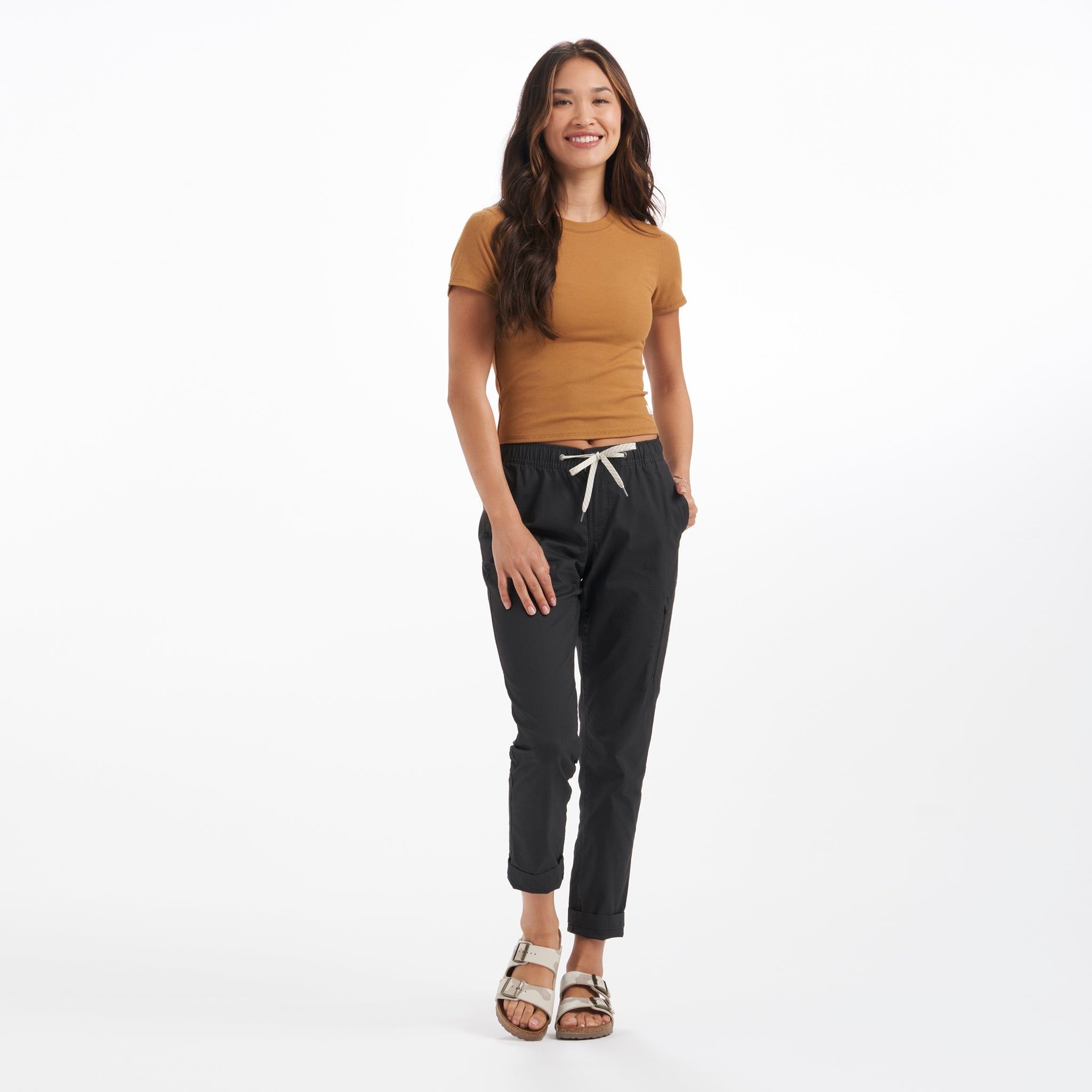 Pose Fitted Tee | Dark Golden Heather sold by Vuori product image thumbnail 4