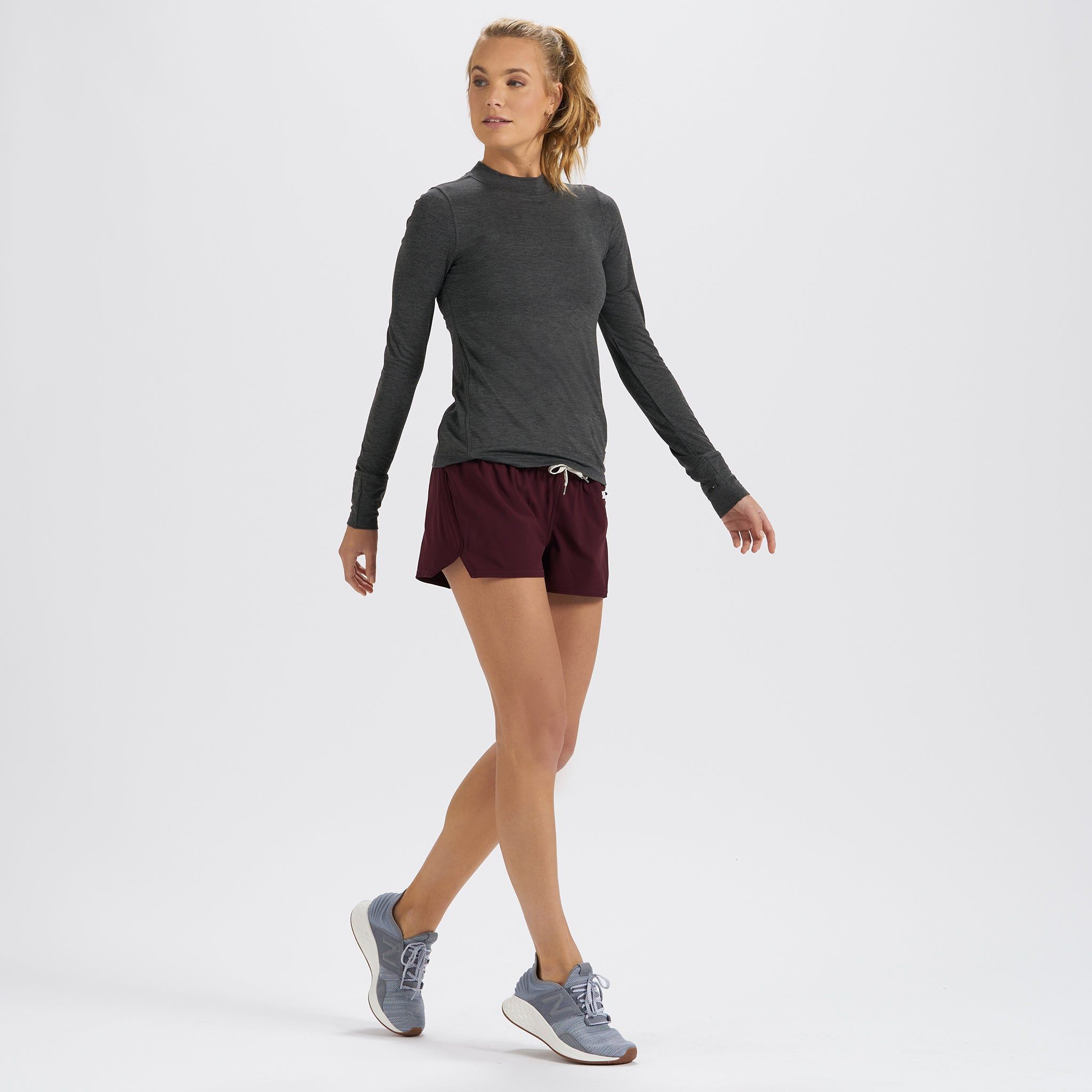 Long-Sleeve Lux Tee | Charcoal Heather sold by Vuori product image thumbnail 4