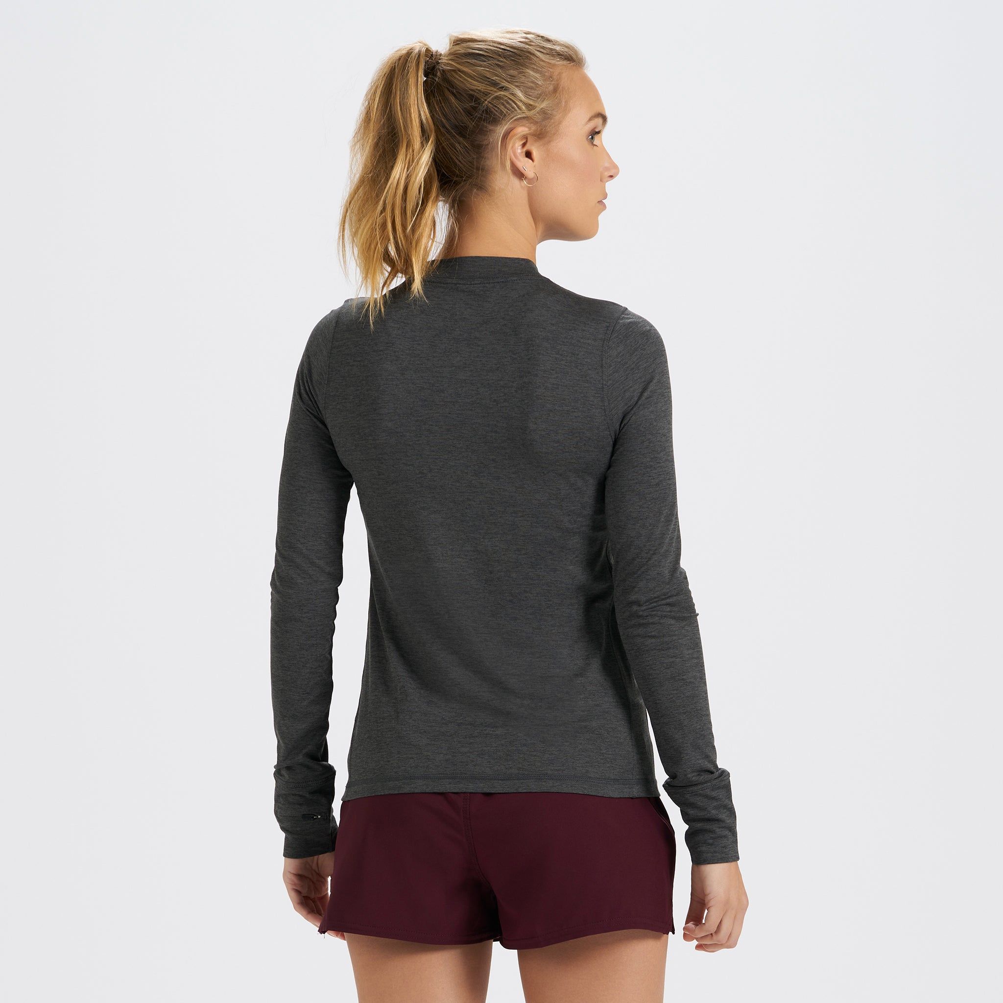 Long-Sleeve Lux Tee | Charcoal Heather sold by Vuori product image thumbnail 3