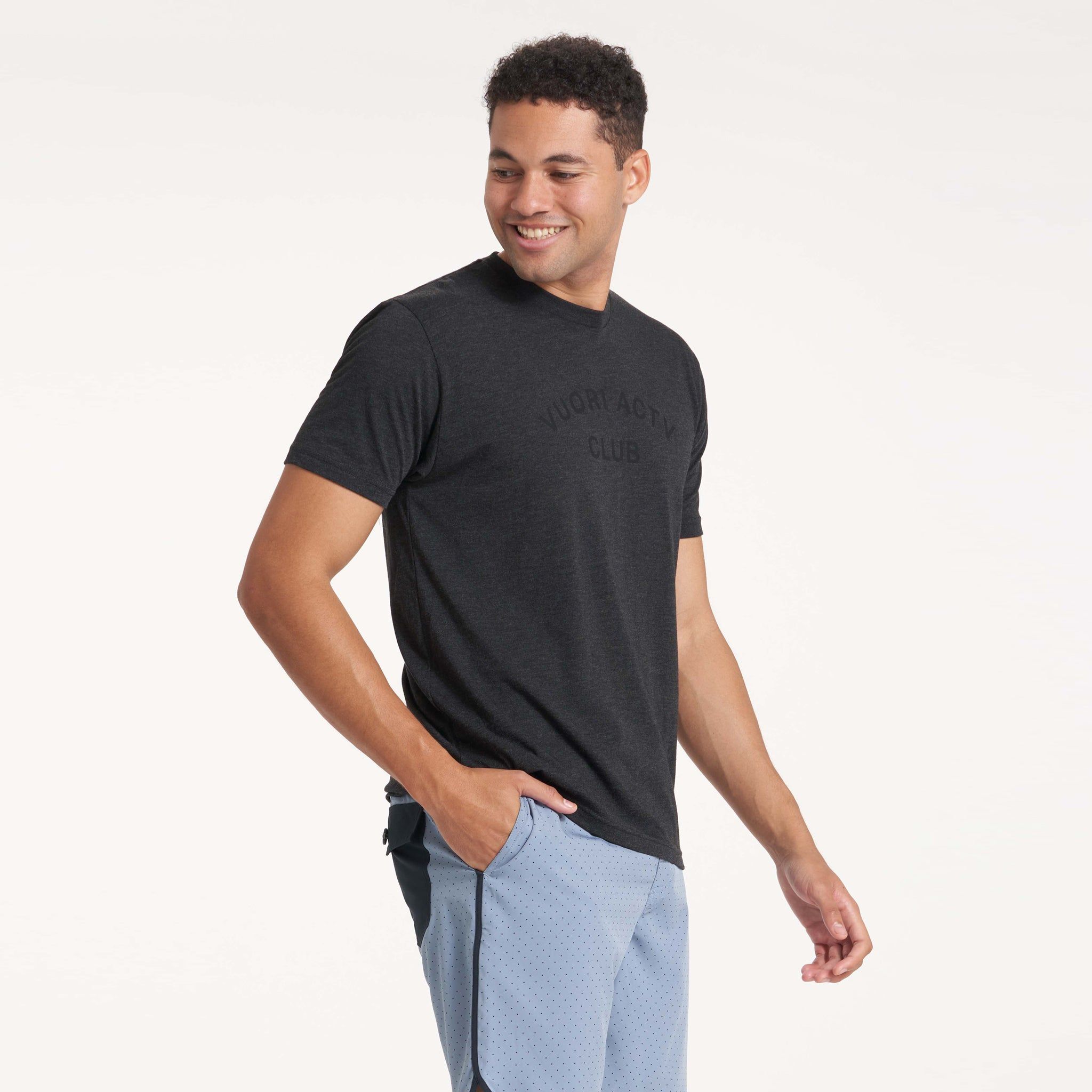 ACTV Club Tee | Charcoal Heather sold by Vuori product image thumbnail 3