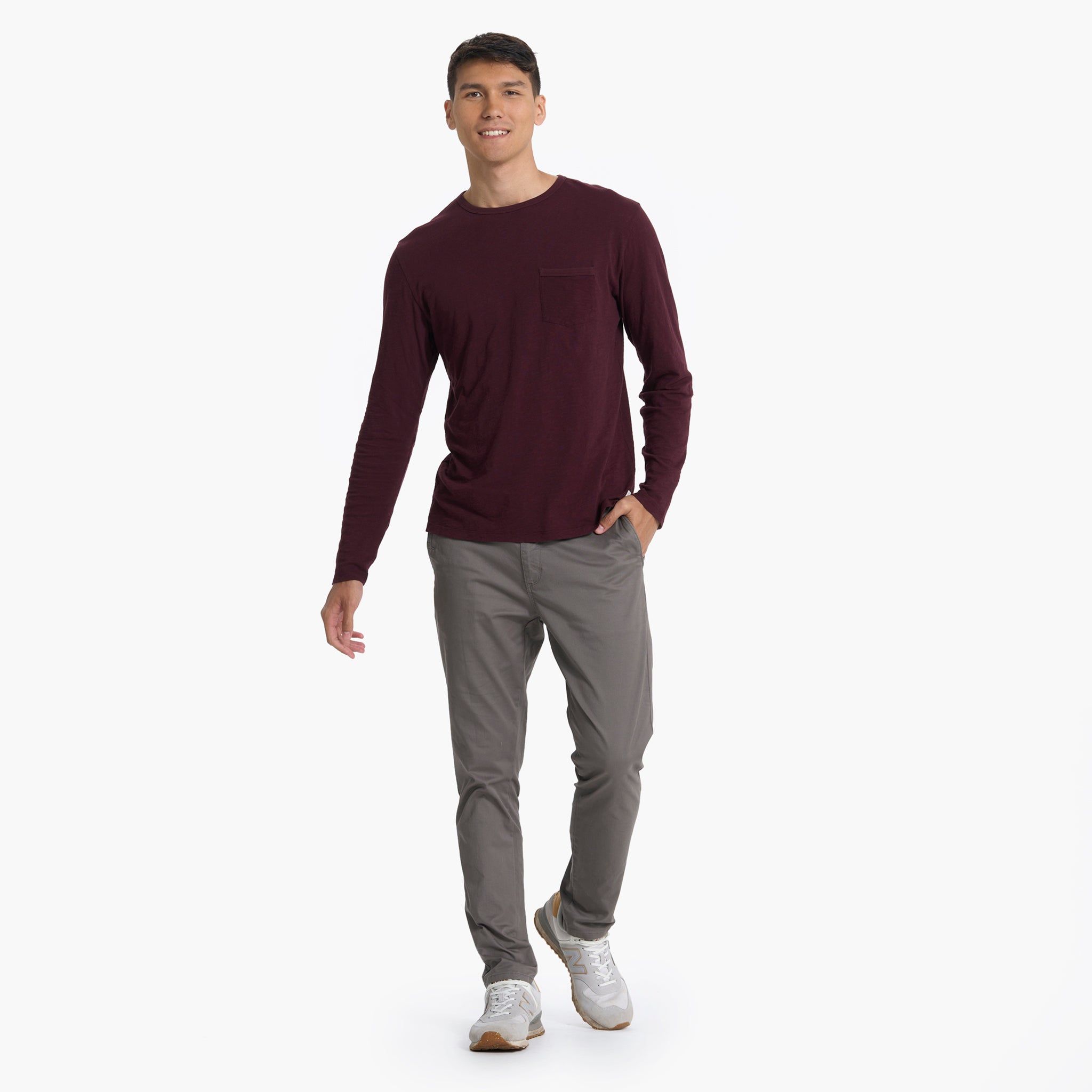 Long Sleeve Rise Tee | Ruby sold by Vuori product image thumbnail 4