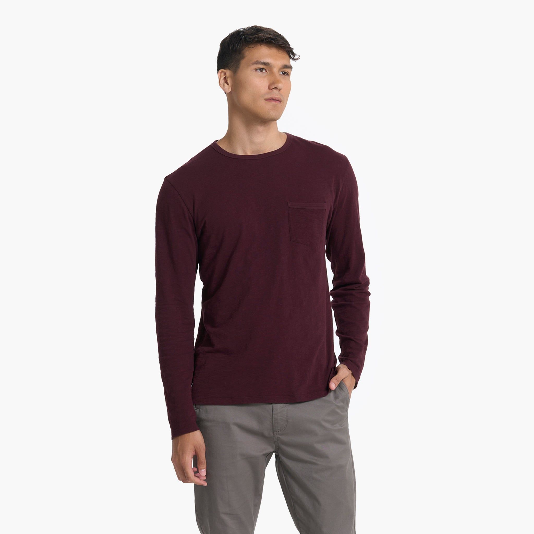 Long Sleeve Rise Tee | Ruby sold by Vuori product image thumbnail 2