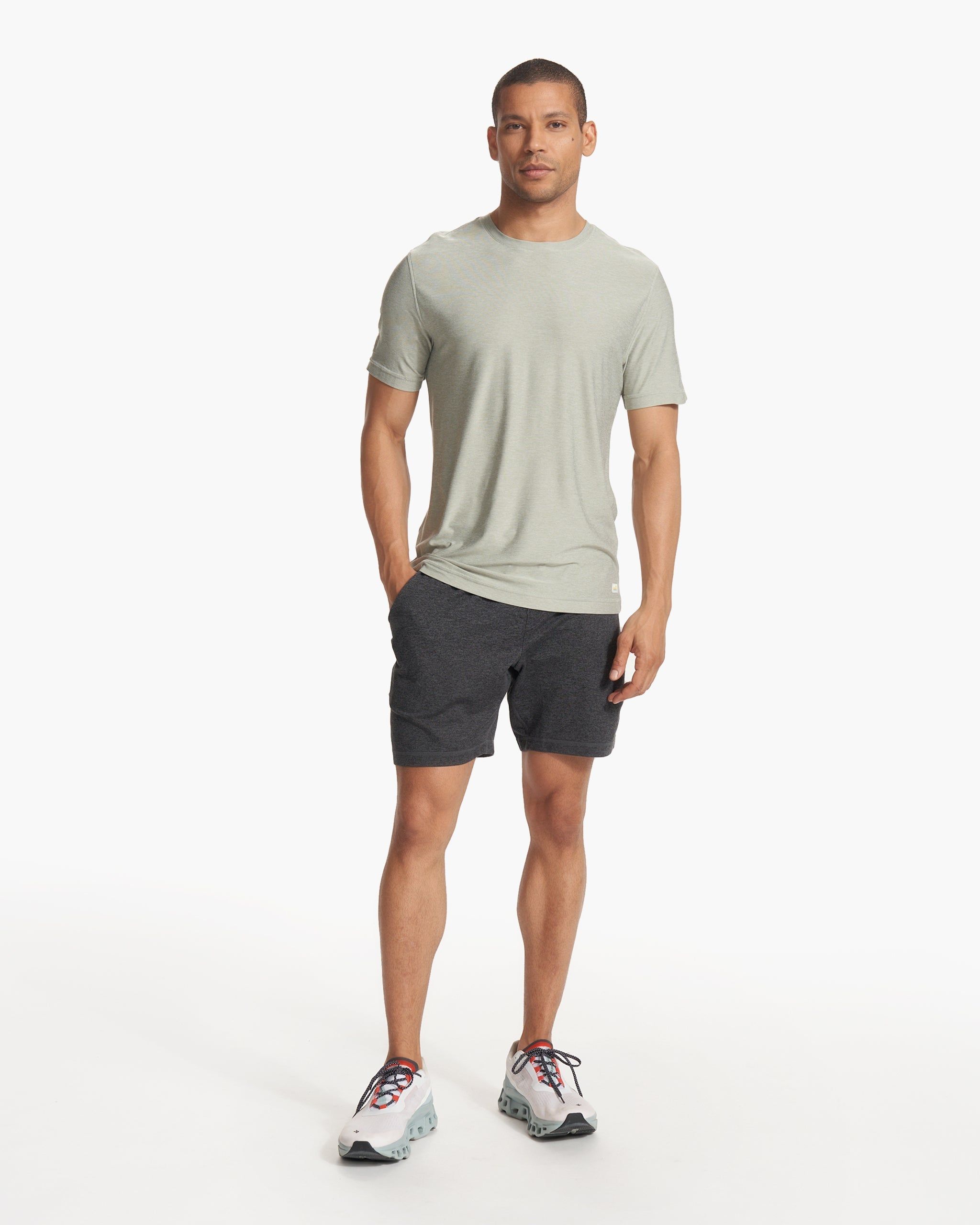 Strato Tech Tee | White Sage Heather sold by Vuori product image thumbnail 5