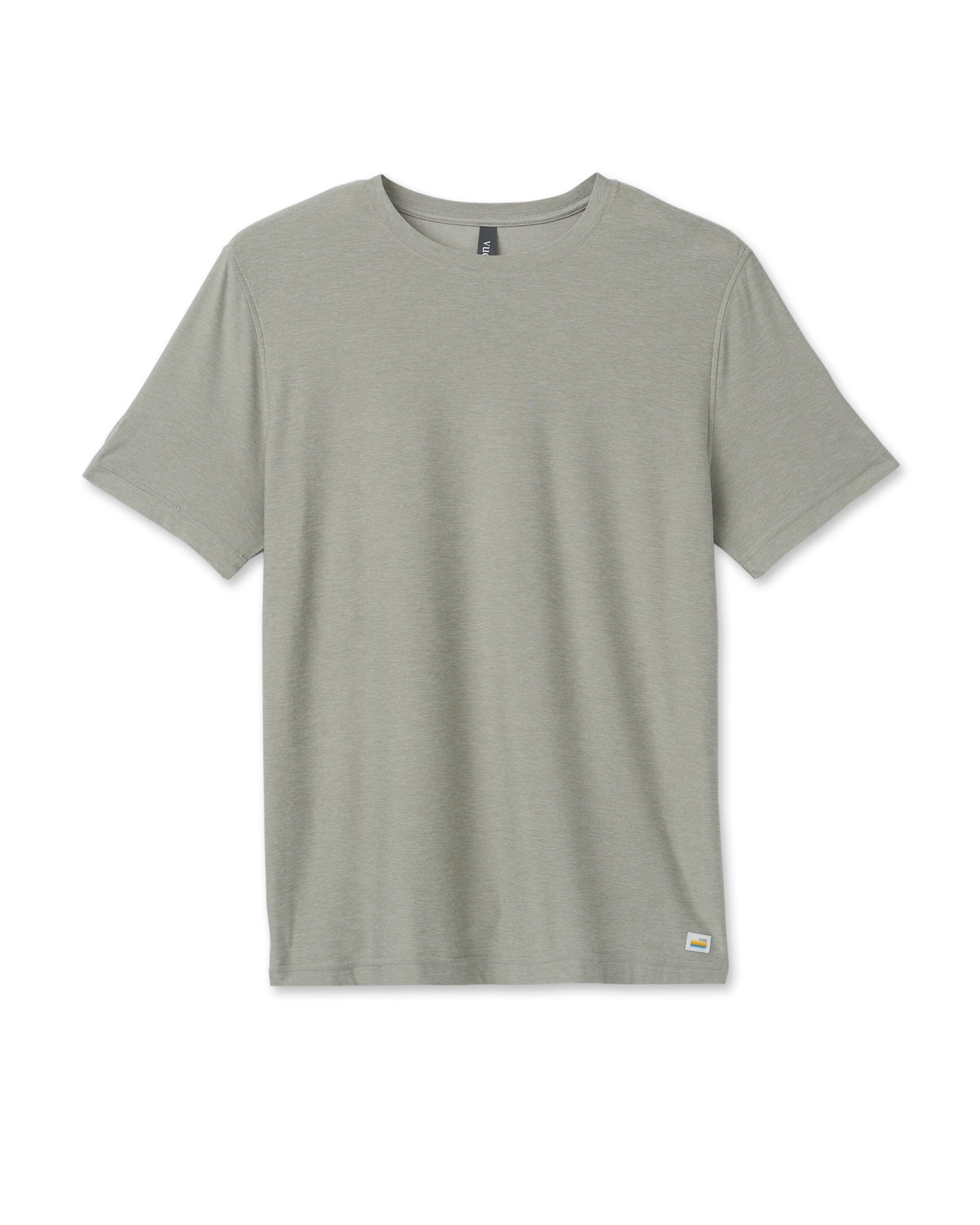 Strato Tech Tee | White Sage Heather sold by Vuori