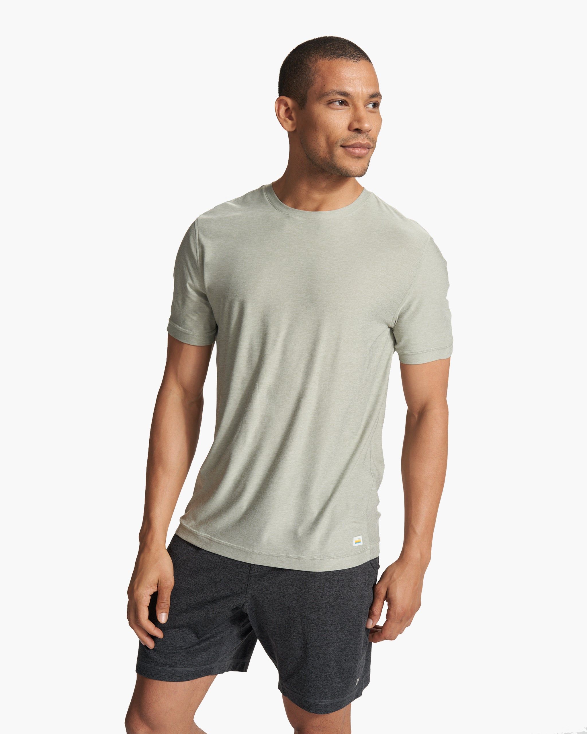 Strato Tech Tee | White Sage Heather sold by Vuori product image thumbnail 2