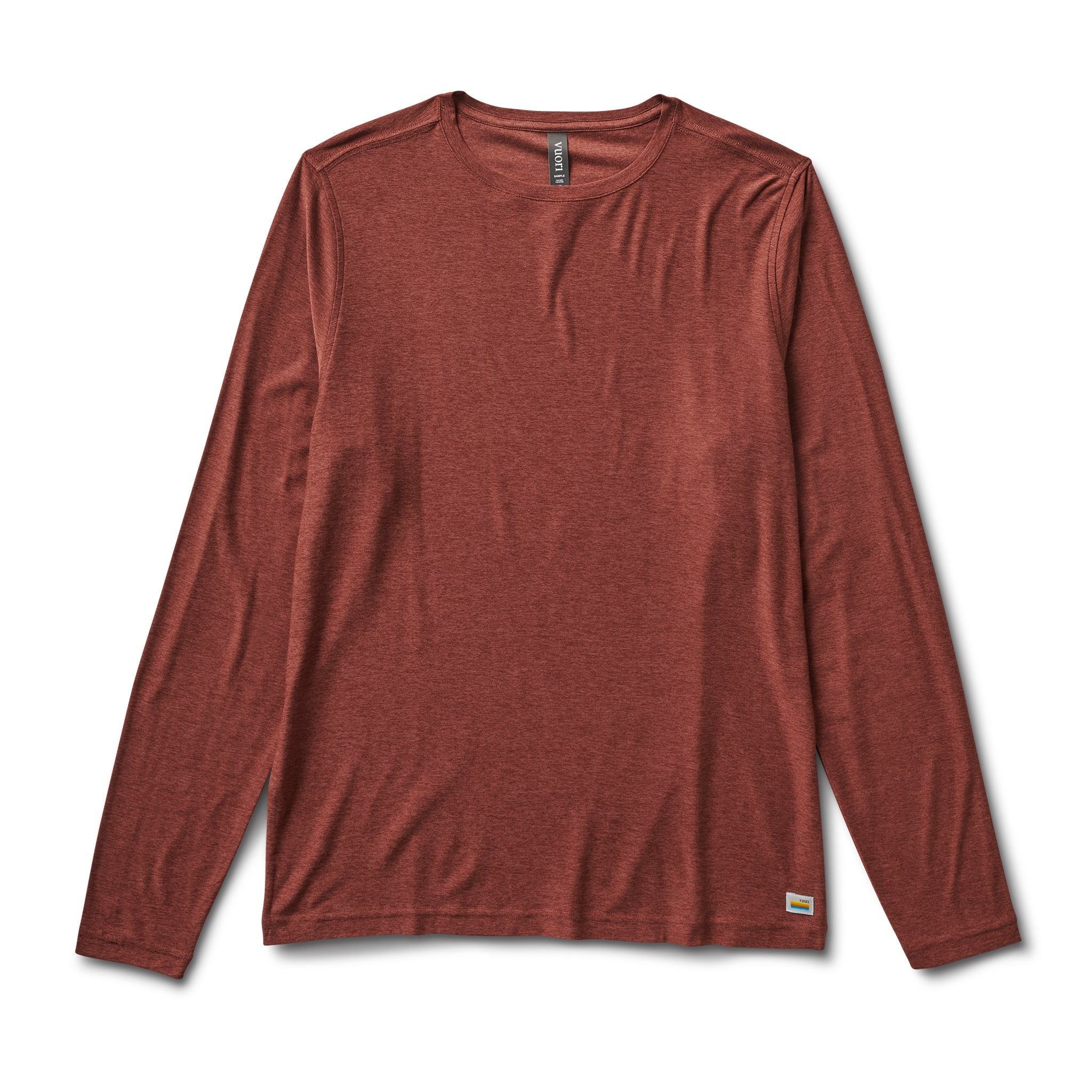 Long-Sleeve Strato Tech Tee | Cedar Heather sold by Vuori