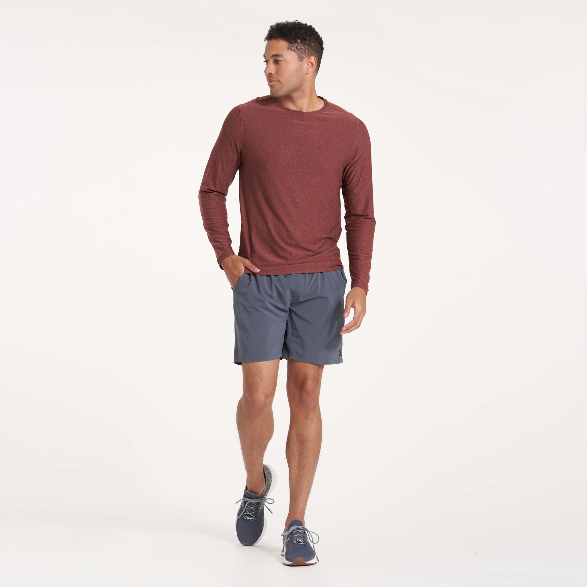 Long-Sleeve Strato Tech Tee | Cedar Heather sold by Vuori product image thumbnail 5