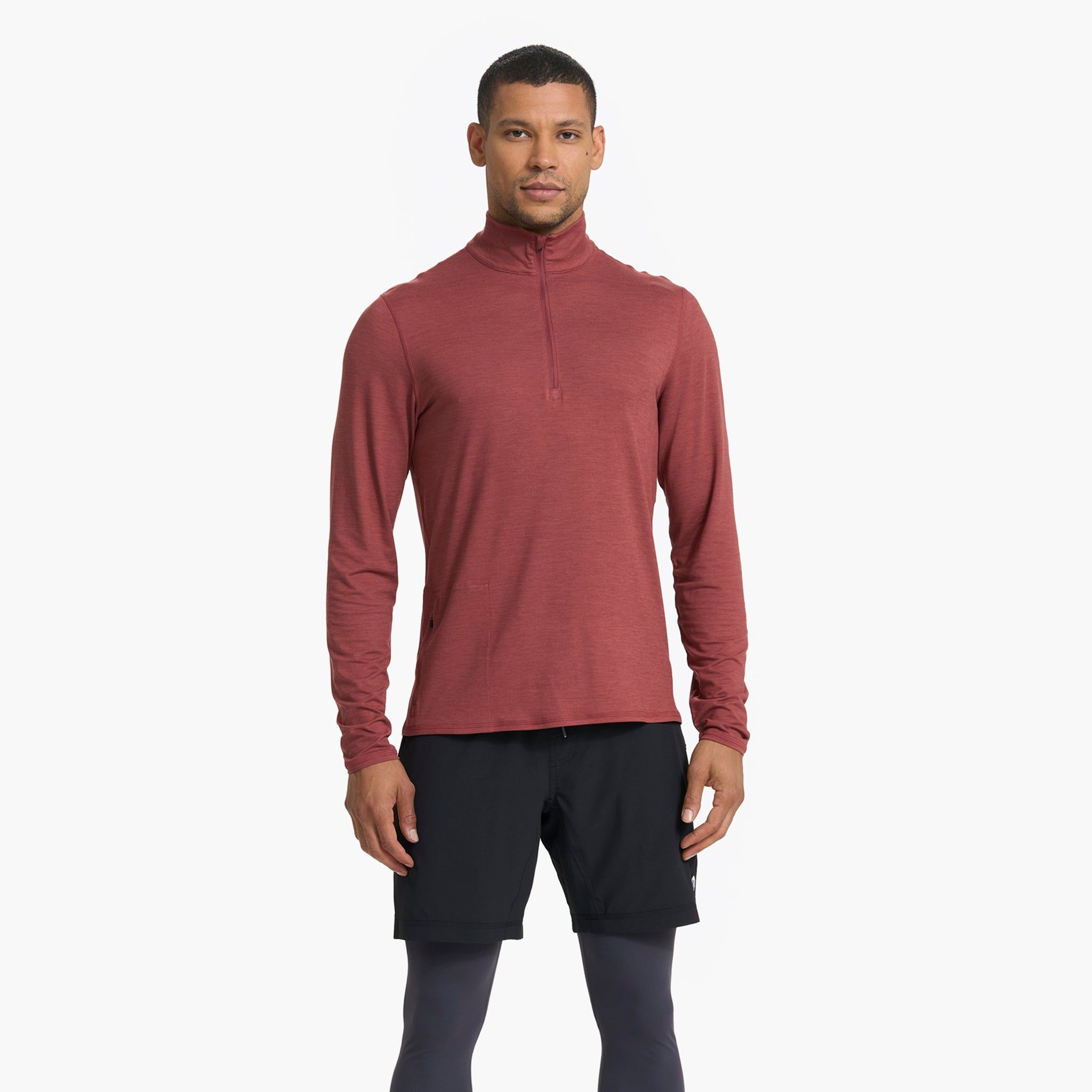 Ease Performance Half Zip | Currant Heather sold by Vuori product image thumbnail 2