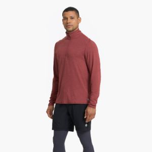 Ease Performance Half Zip | Currant Heather sold by Vuori