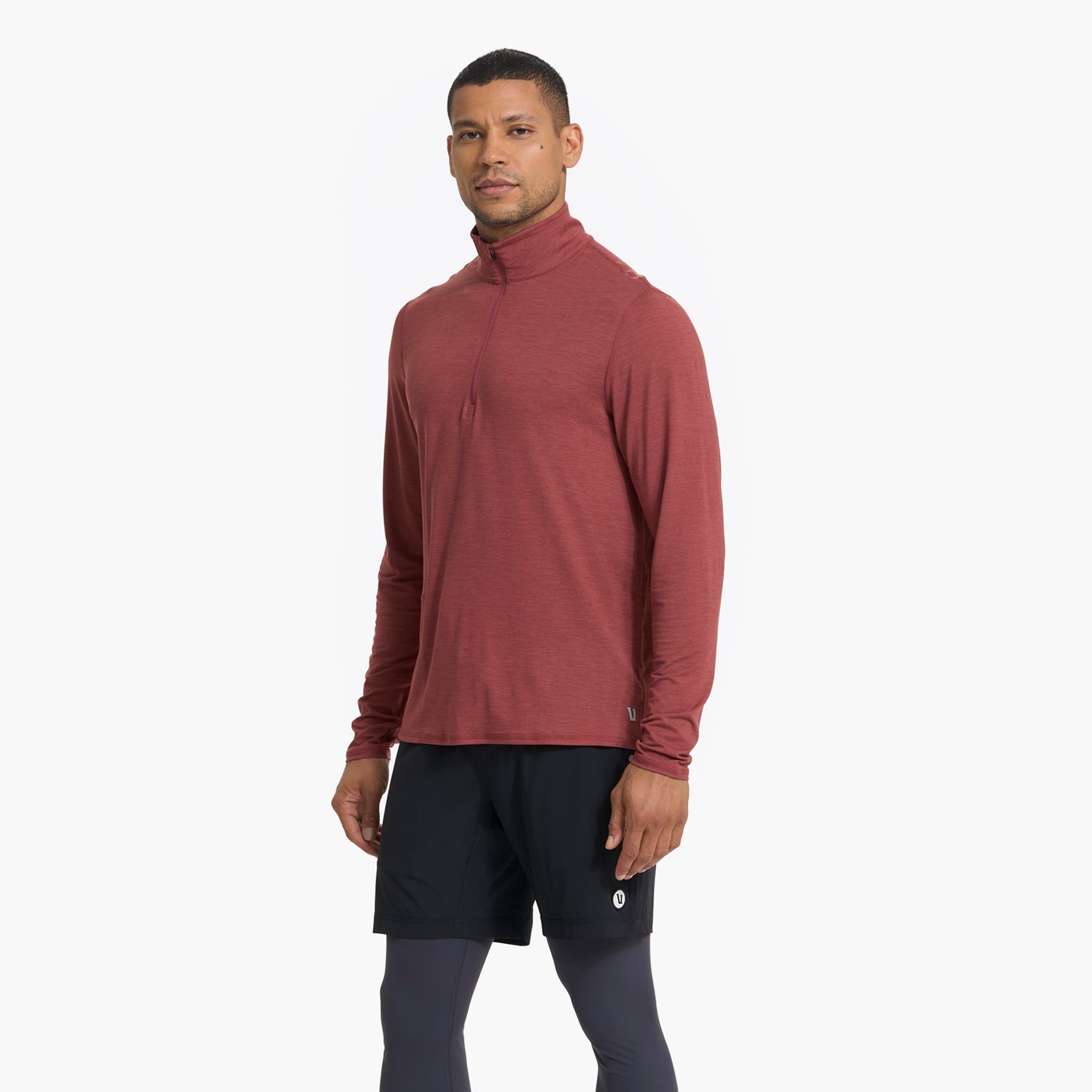 Ease Performance Half Zip | Currant Heather sold by Vuori product image thumbnail 3