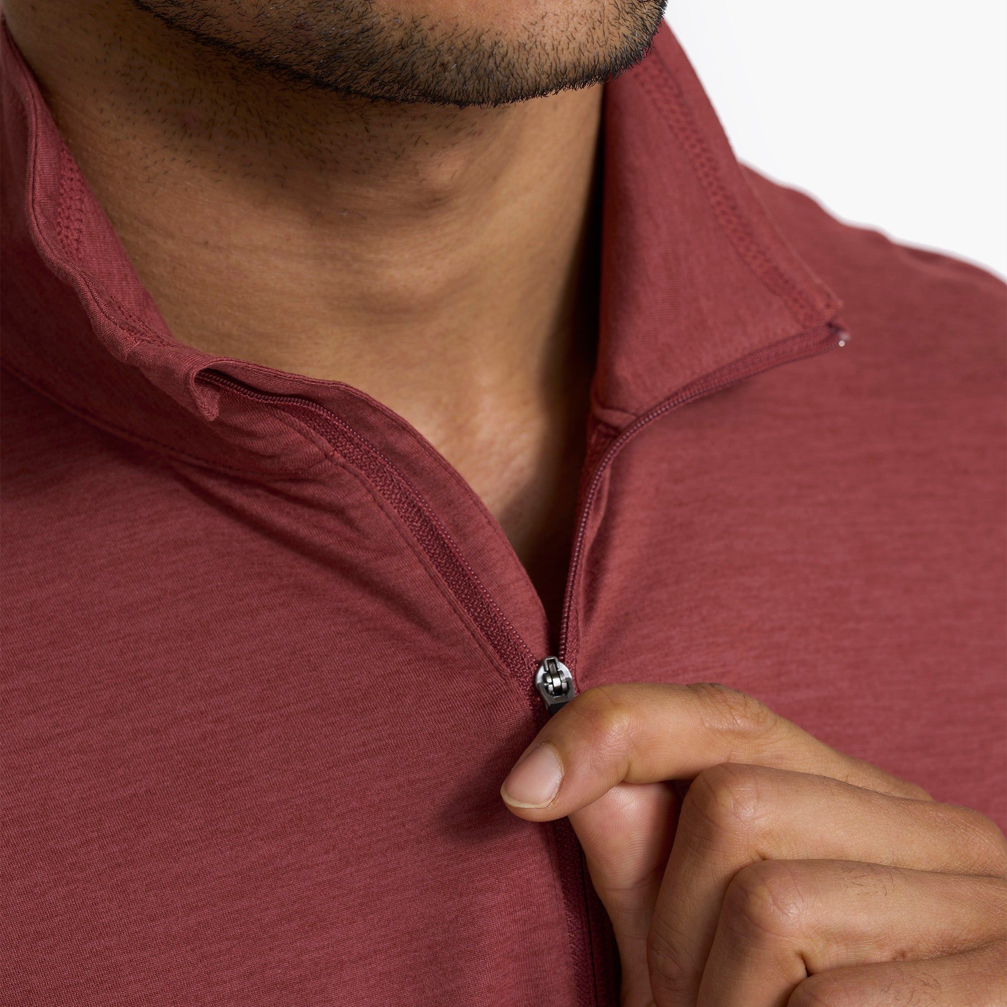 Ease Performance Half Zip | Currant Heather sold by Vuori product image thumbnail 7