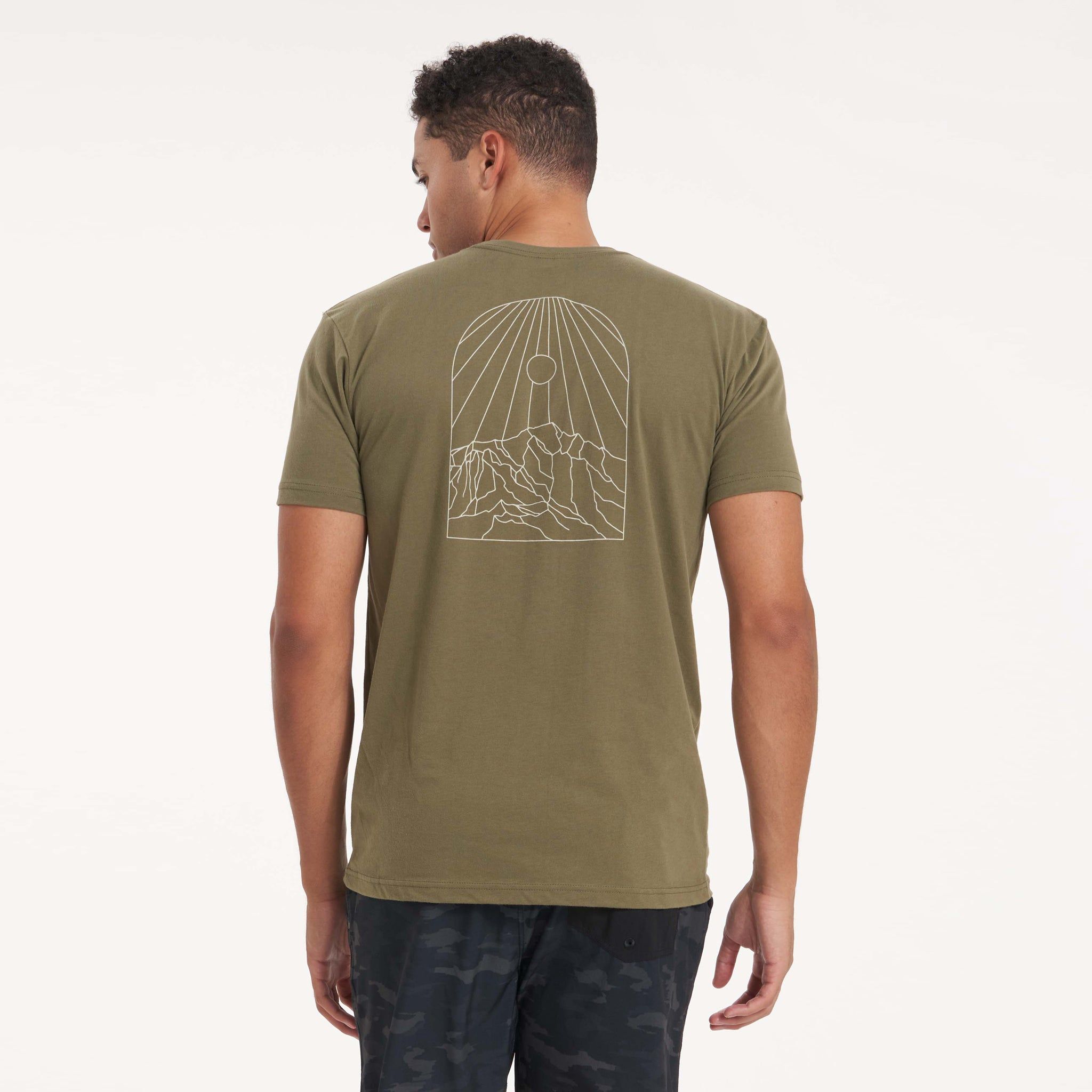 Mountain Peak Tee | Army sold by Vuori product image thumbnail 2